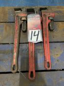 Lot of (4) 18" Pipe Wrenches