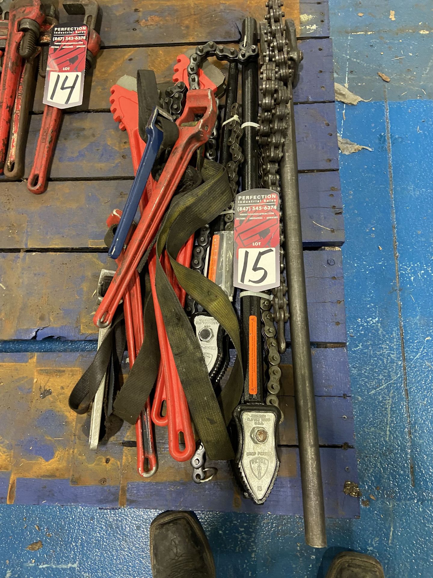 Lot of Chain and Strap Wrenches - Image 2 of 2