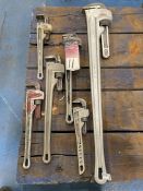 Lot of Aluminum Pipe Wrenches from 14-48"