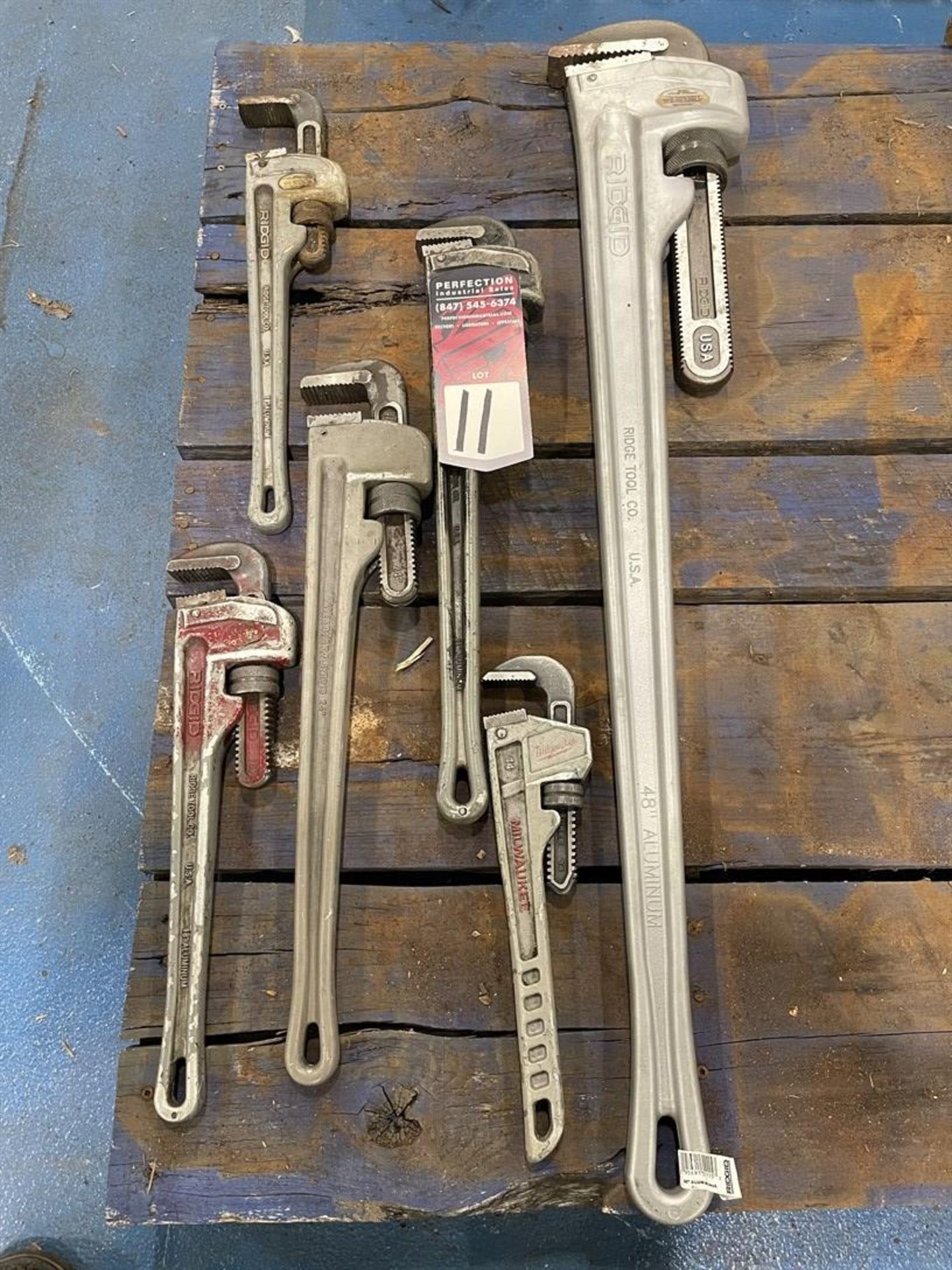 Lot of Aluminum Pipe Wrenches from 14-48"