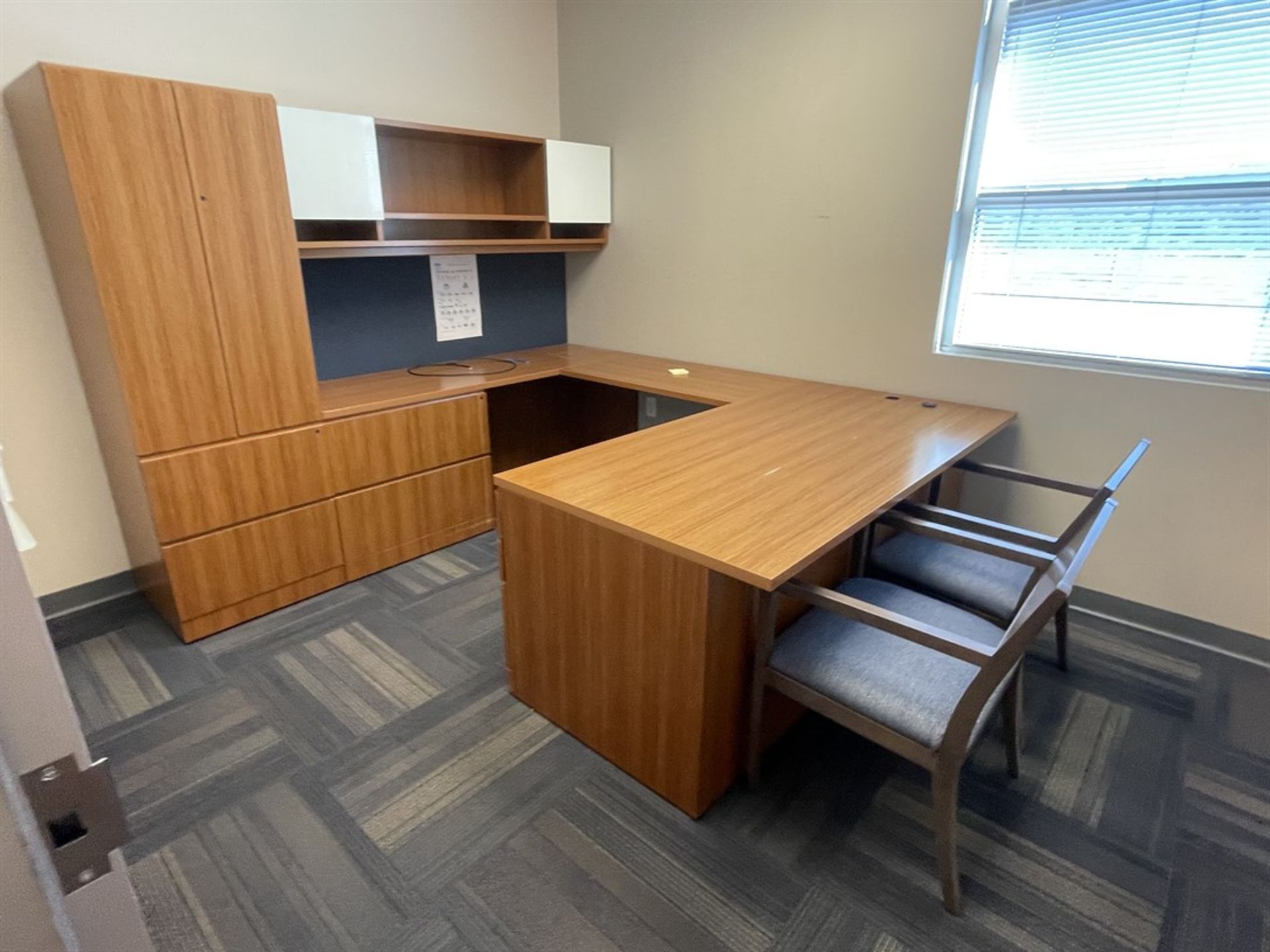 Contents of Office Including Desk, Chairs and Cabinets