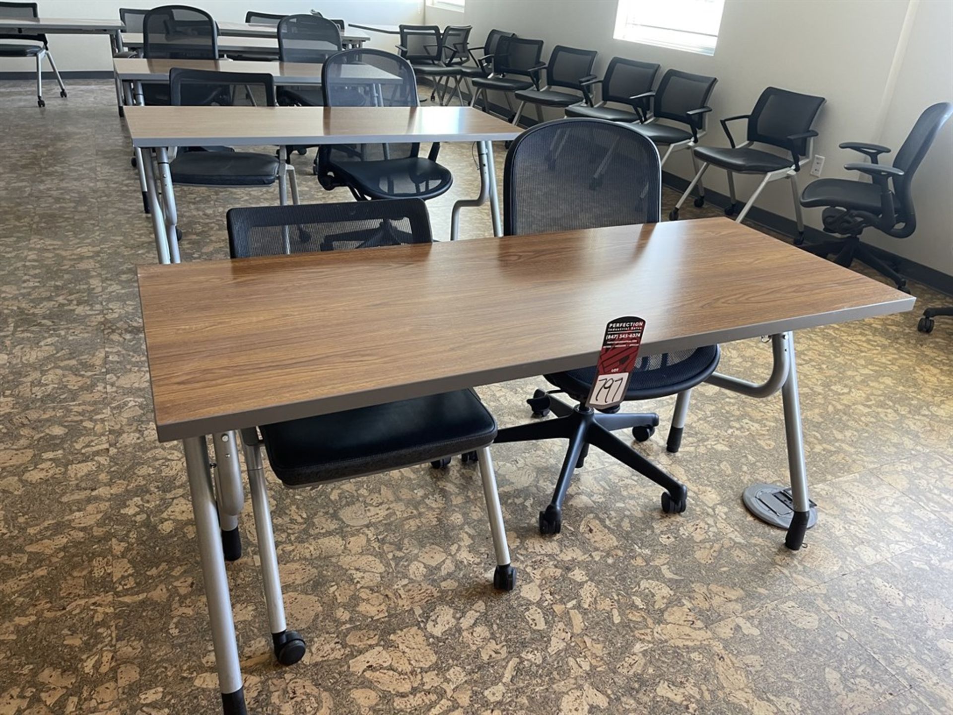 Training Room- Lot of (6) Table and (18) Chairs
