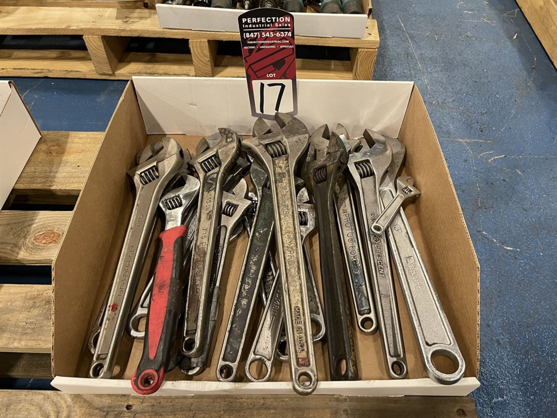 Lot of Assorted Adjustable Wrenches