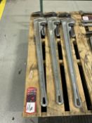 Lot of (3) Aluminum 48” Rigid Pipe Wrenches