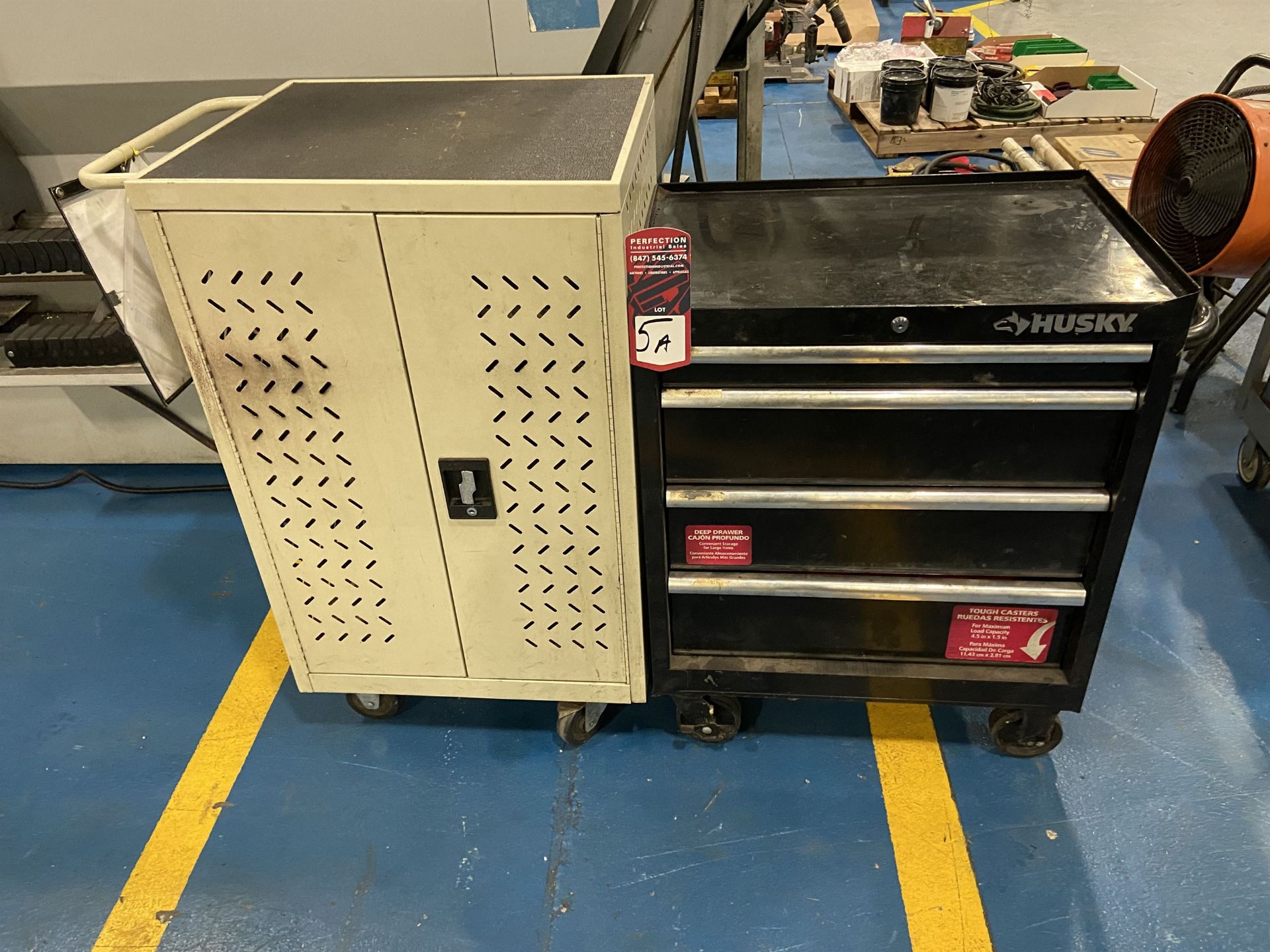 Lot of (2) Roll Around Cabinets, Husky and Unknown