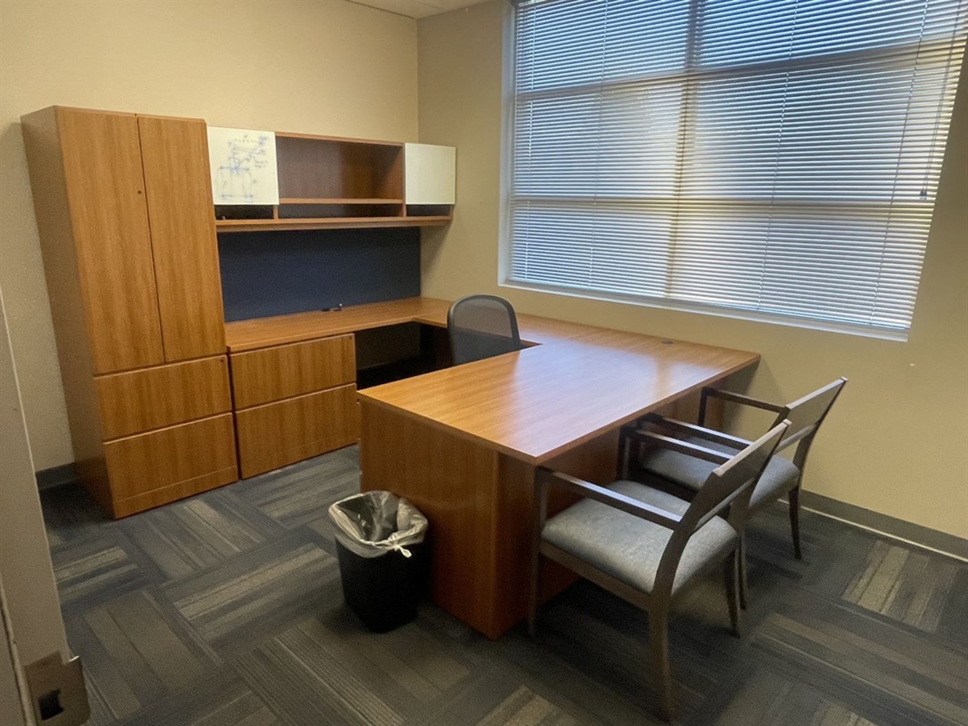 Contents of Office Including Desk, Chairs and Cabinets