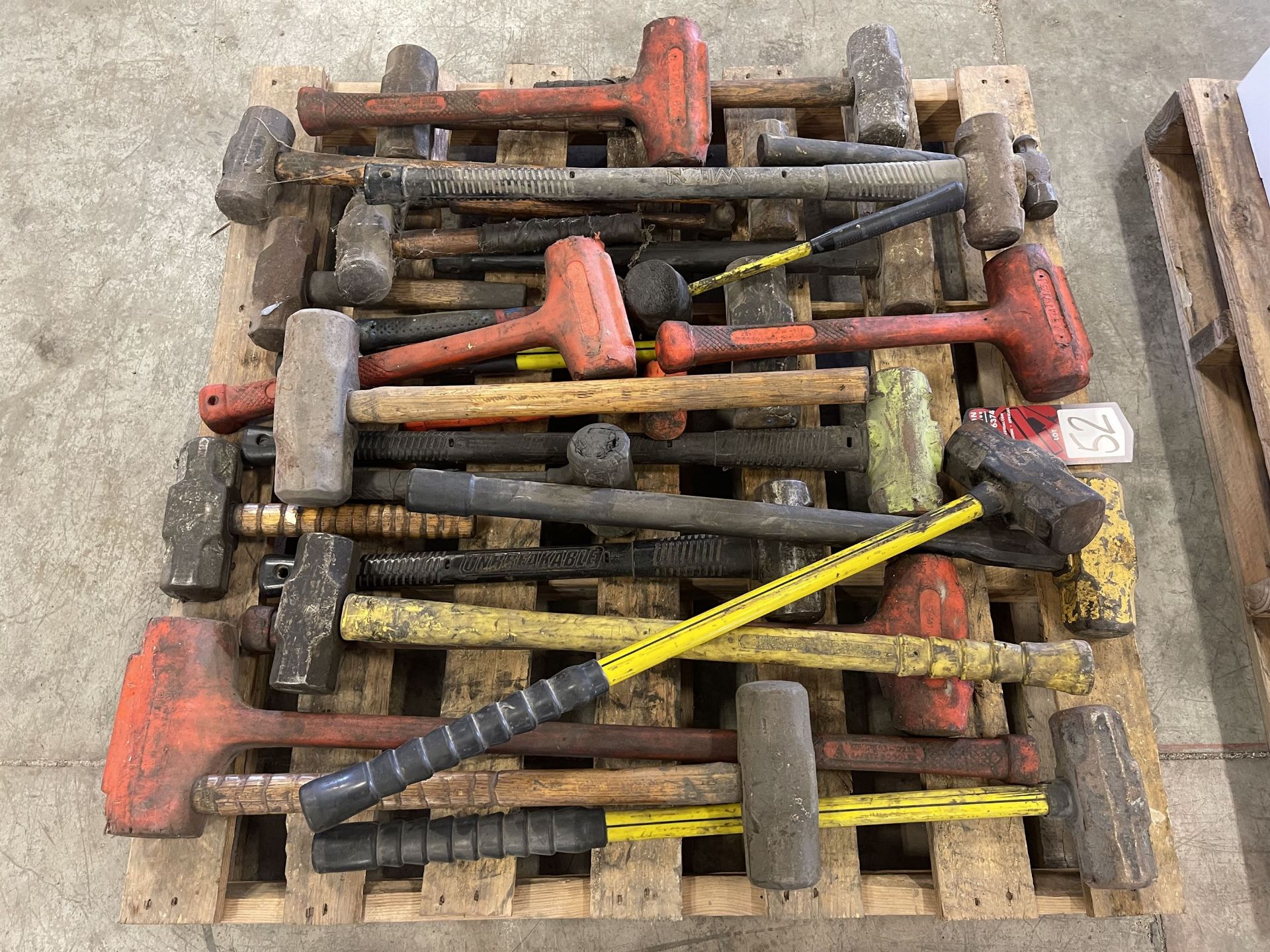 Pallet of Assorted Hammers and Mallets