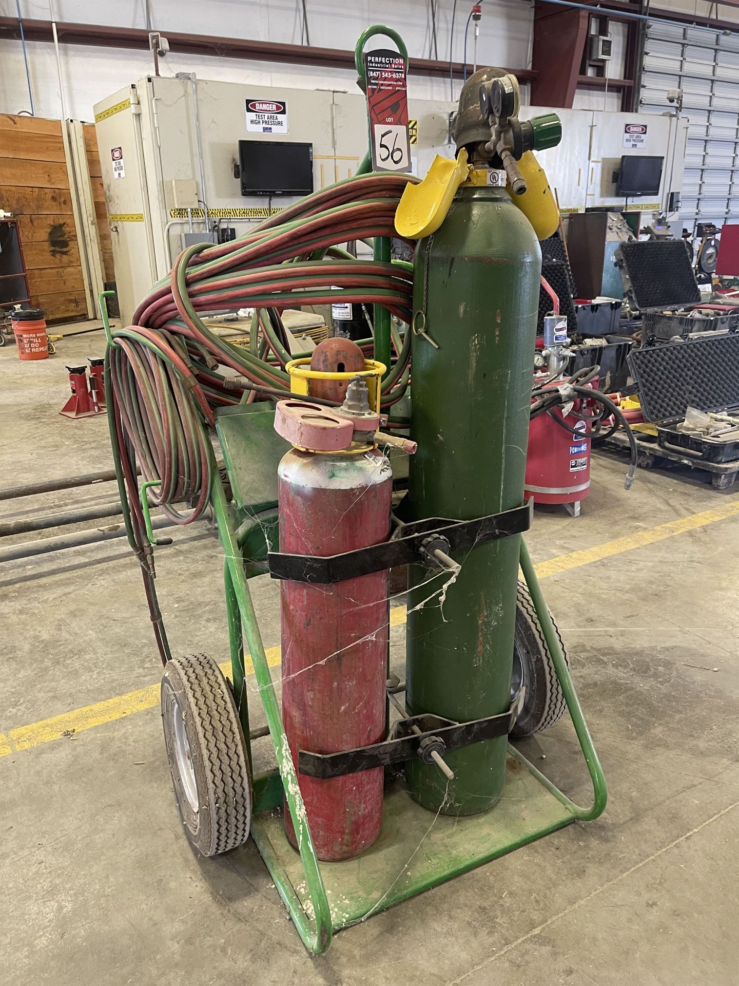 SAF-T-CART Torch Cart, w/ Tanks, Hose and Torch