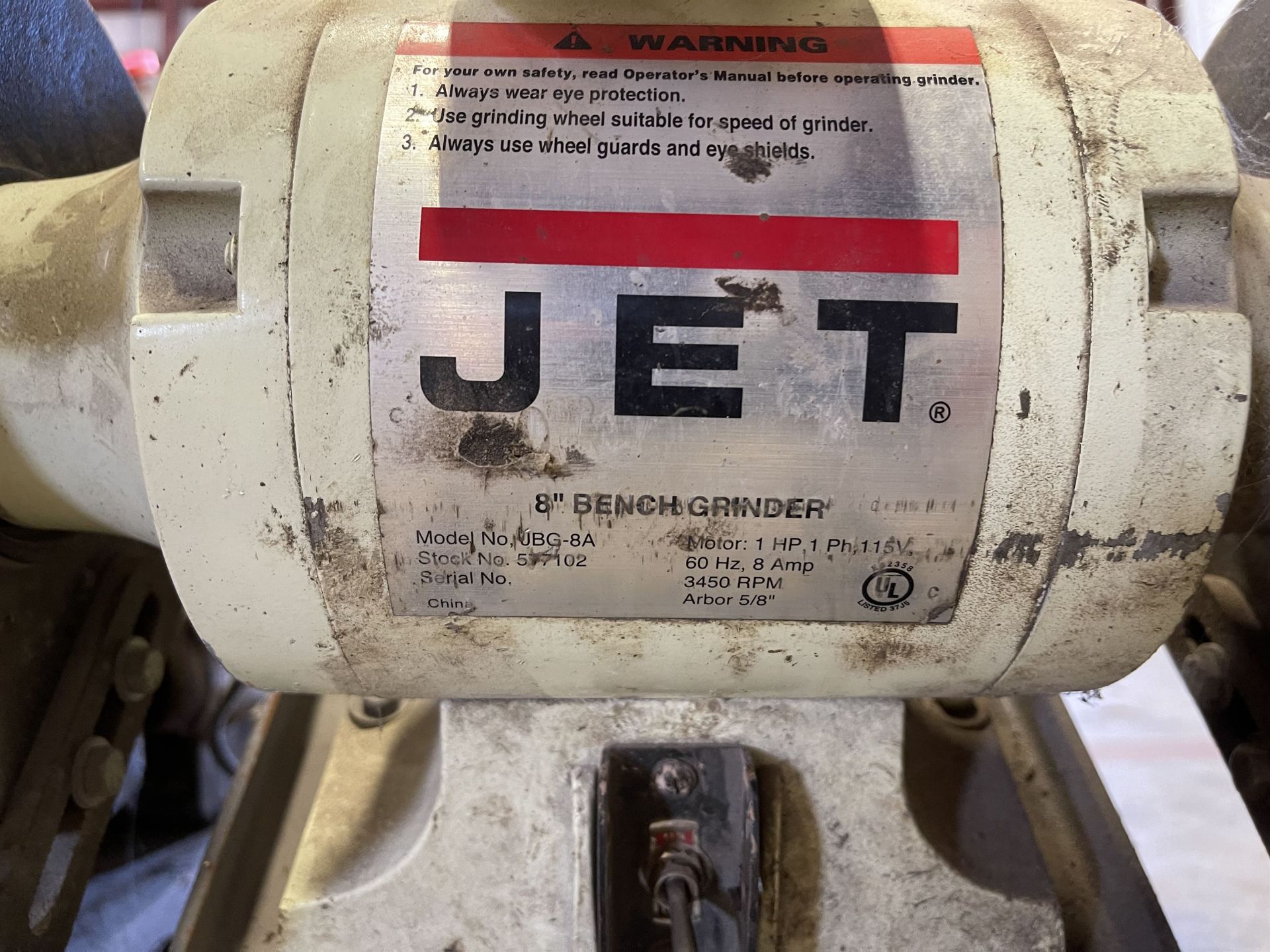 JET UBG-8A 8" Bench Grinder - Image 4 of 5