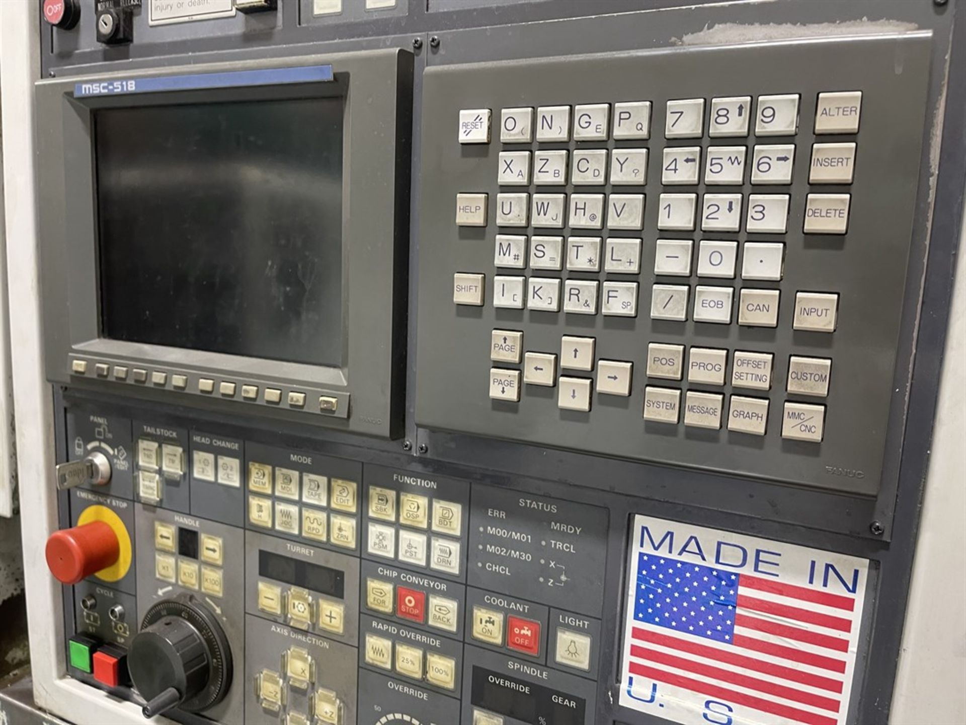 MORI SEIKI SL-200 CNC Lathe, s/n 90, MSC-518 Control - Image 3 of 9