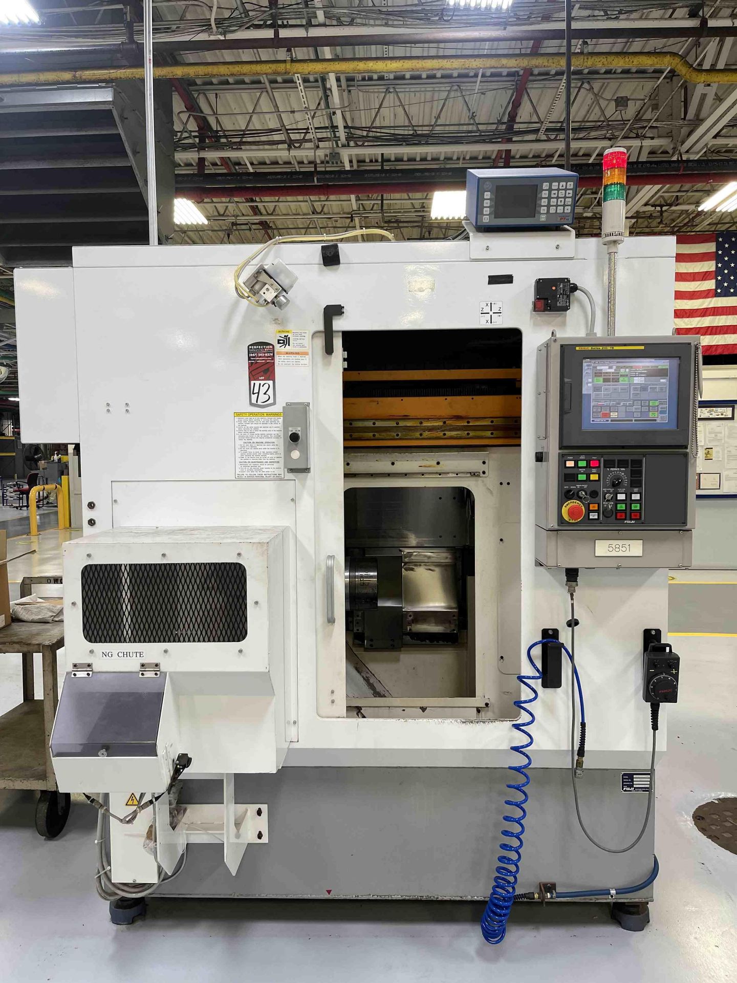 2010 FUJI ANS-31P Lathe, s/n SE0076532, Fanuc 210i-TB Control, 8-Position Turret, 8” 3-Jaw Chuck, - Image 2 of 12