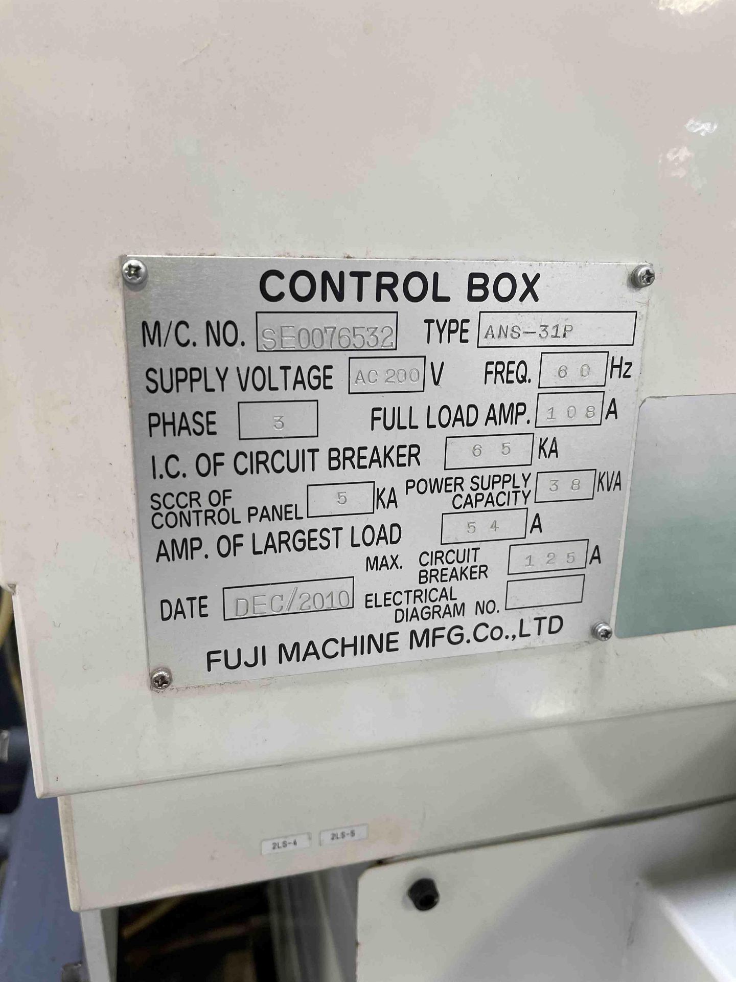 2010 FUJI ANS-31P Lathe, s/n SE0076532, Fanuc 210i-TB Control, 8-Position Turret, 8” 3-Jaw Chuck, - Image 10 of 12