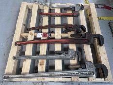 Lot Comprising Assorted Pipe Wrenches and Chain Wrenches