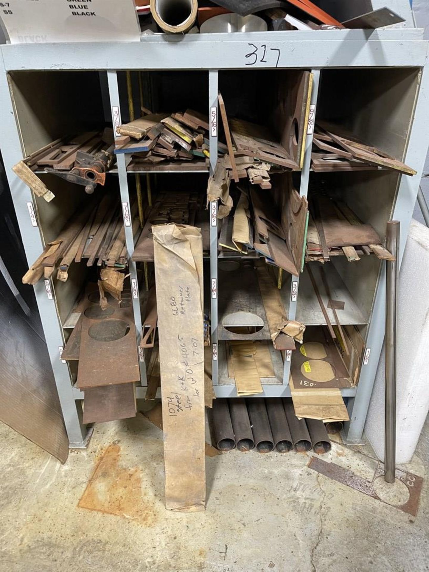 Lot of (6) Stock Racks w/ Contents Including Angle Iron, Round Stock, Flat Stock, Square Stock, - Image 14 of 16