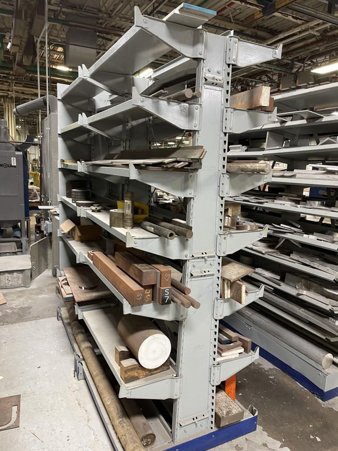 Lot of (6) Stock Racks w/ Contents Including Angle Iron, Round Stock, Flat Stock, Square Stock, - Image 7 of 16