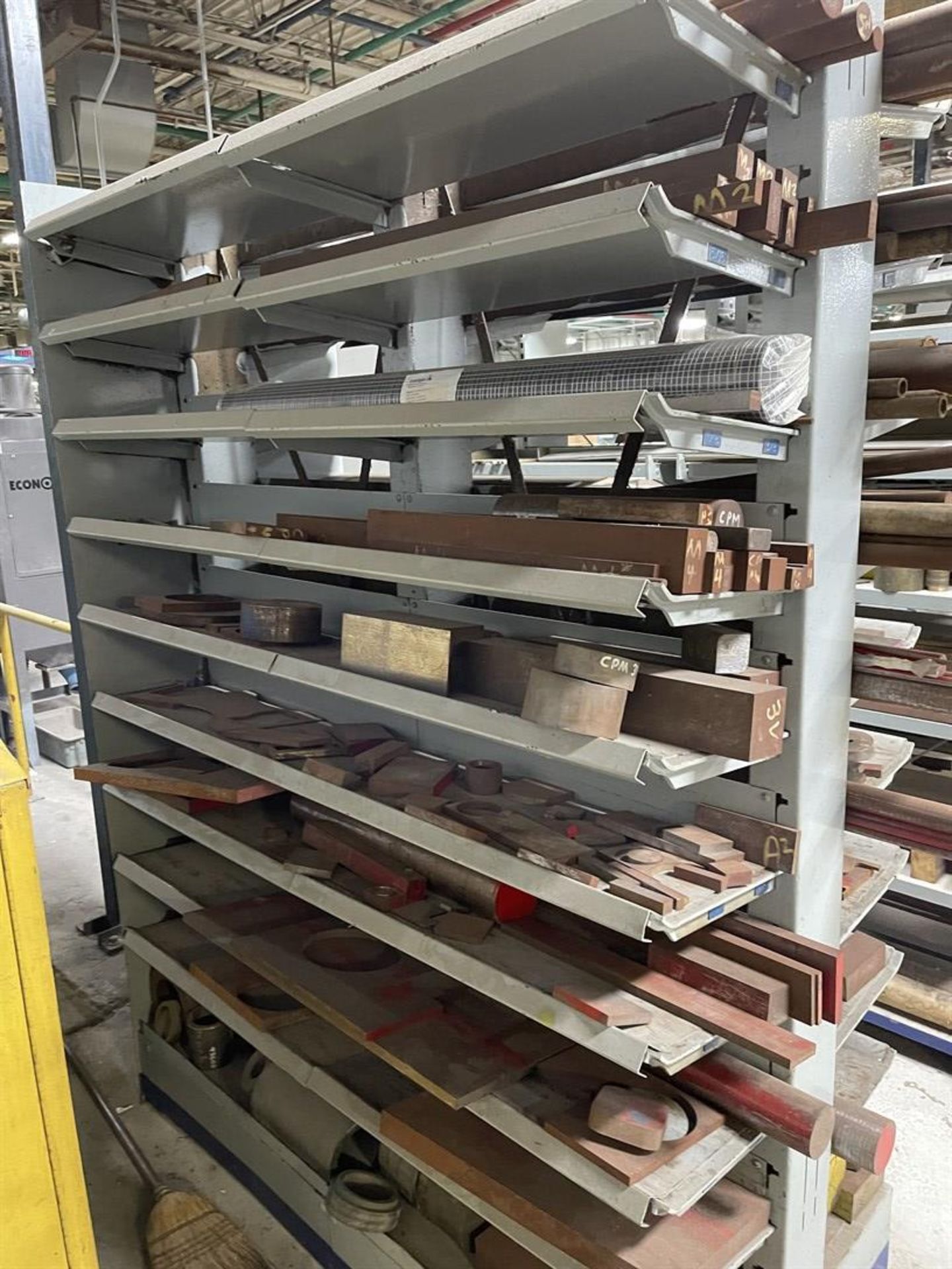Lot of (6) Stock Racks w/ Contents Including Angle Iron, Round Stock, Flat Stock, Square Stock, - Image 12 of 16