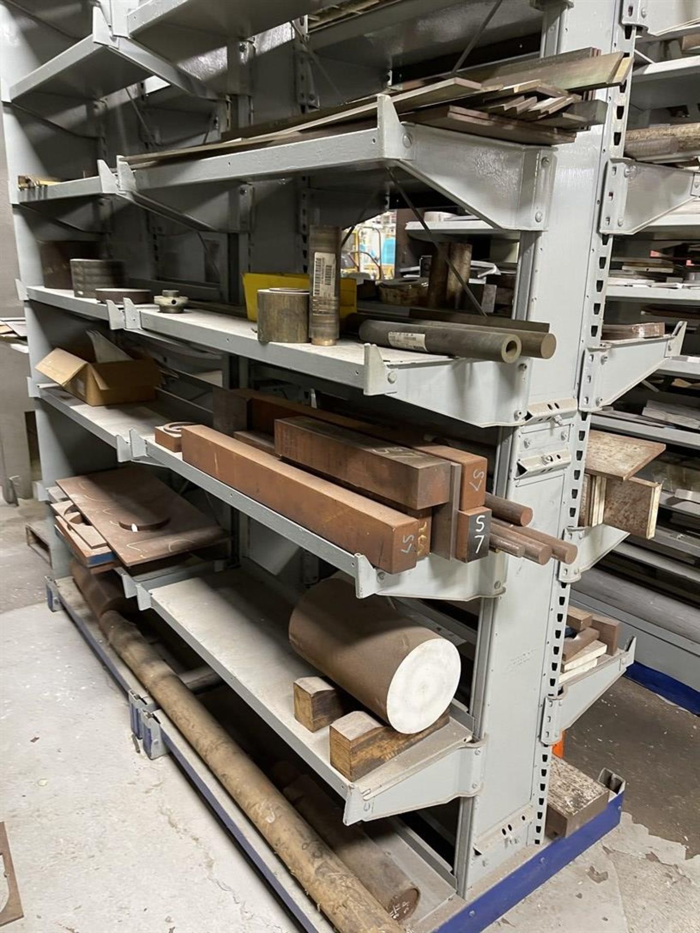 Lot of (6) Stock Racks w/ Contents Including Angle Iron, Round Stock, Flat Stock, Square Stock, - Image 8 of 16