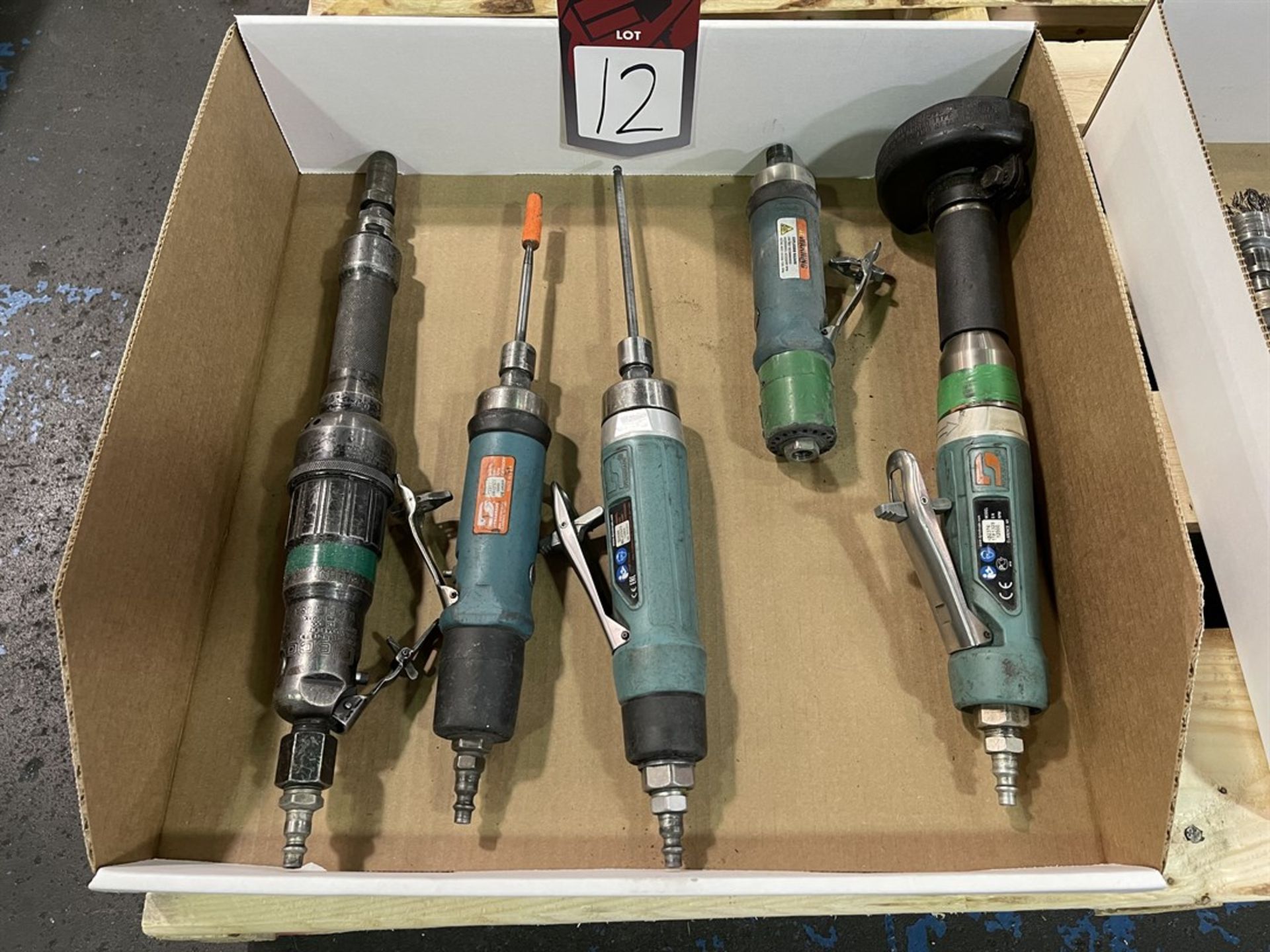 Lot of (5) Assorted Air Finishing Tools