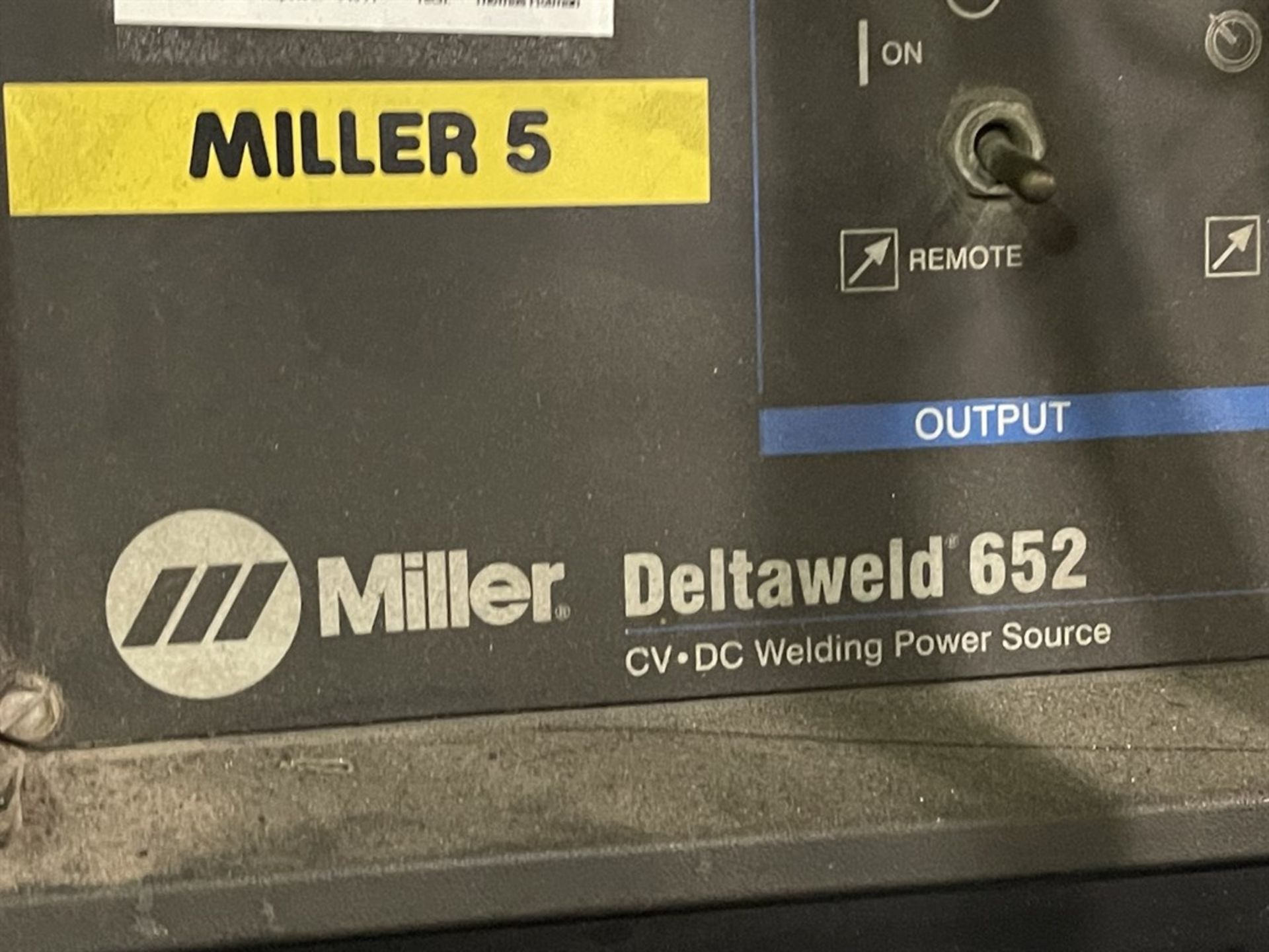 MILLER Deltaweld 652 Welding Power Source, s/n LG460127C, w/ Miller 70 Series Wire Feed - Image 4 of 5
