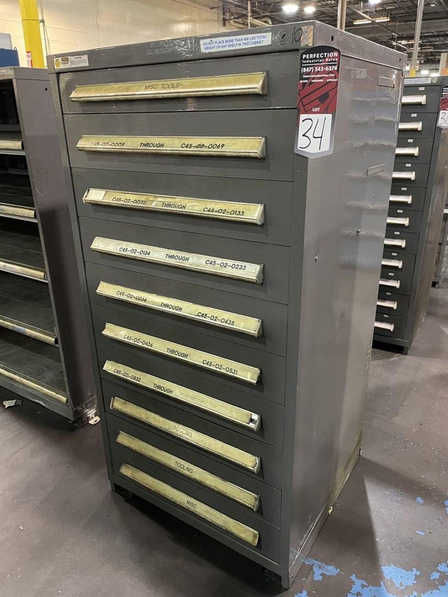 STANLEY VIDMAR 10-Drawer Modular Tool Cabinet