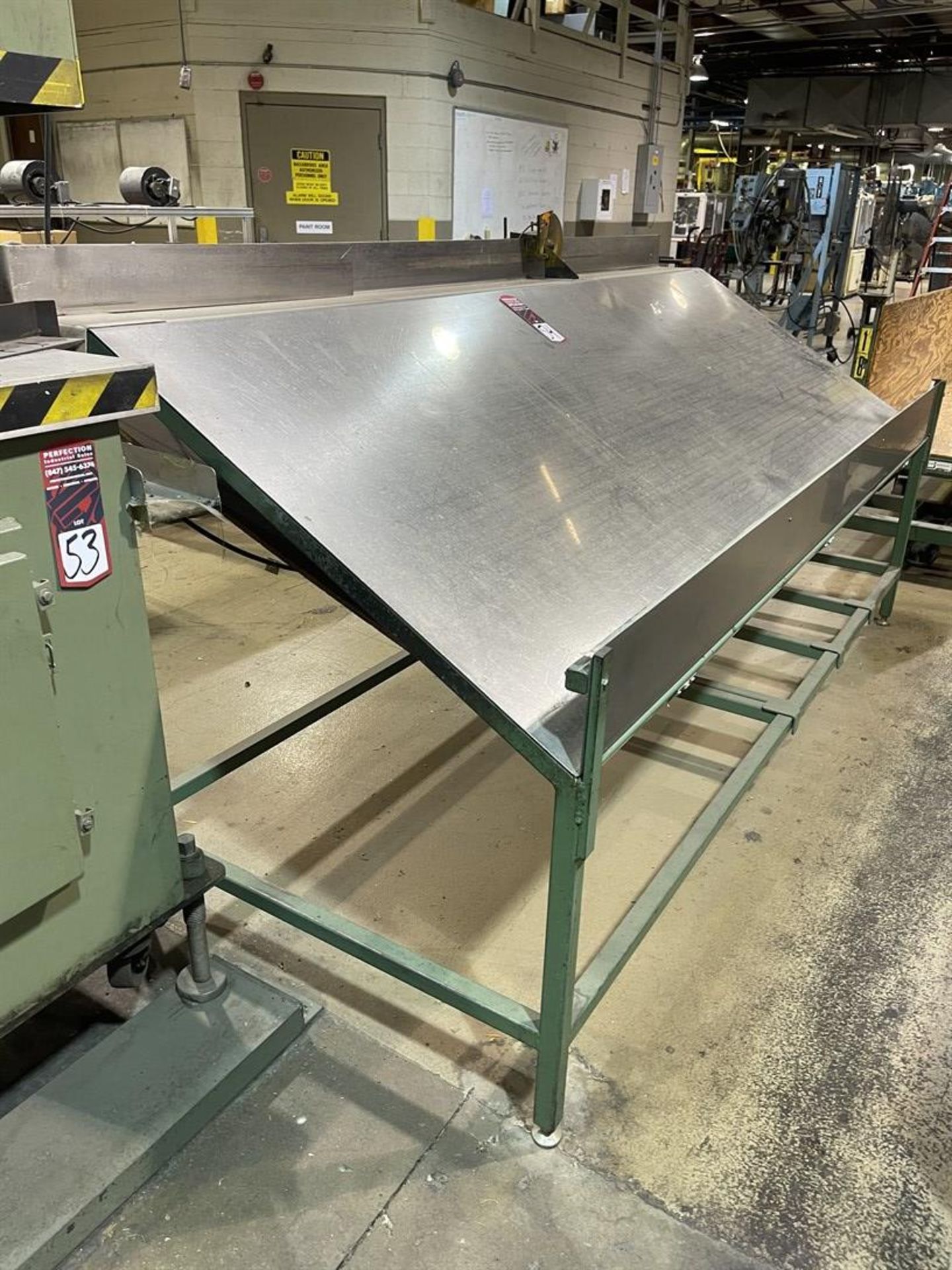 Slanted Stainless Loader Table, 102" - Image 2 of 2