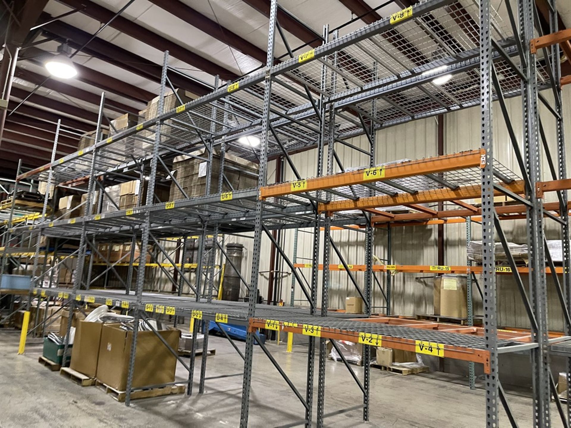 Lot of (9) Sections of Pallet Racking, (5) 16' Uprights, (5) 18' Uprights, 8' Crossbeams, 42" Deep - Image 2 of 3