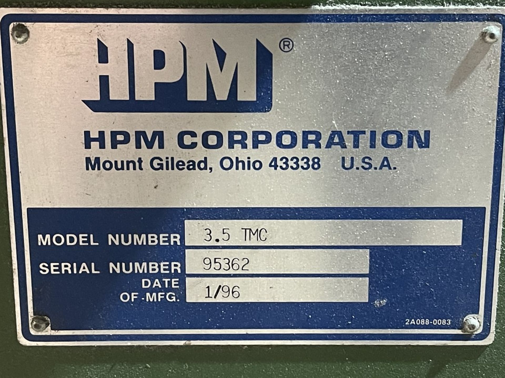 HPM 3.5 TMC Extruder, s/n 95362 - Image 6 of 6