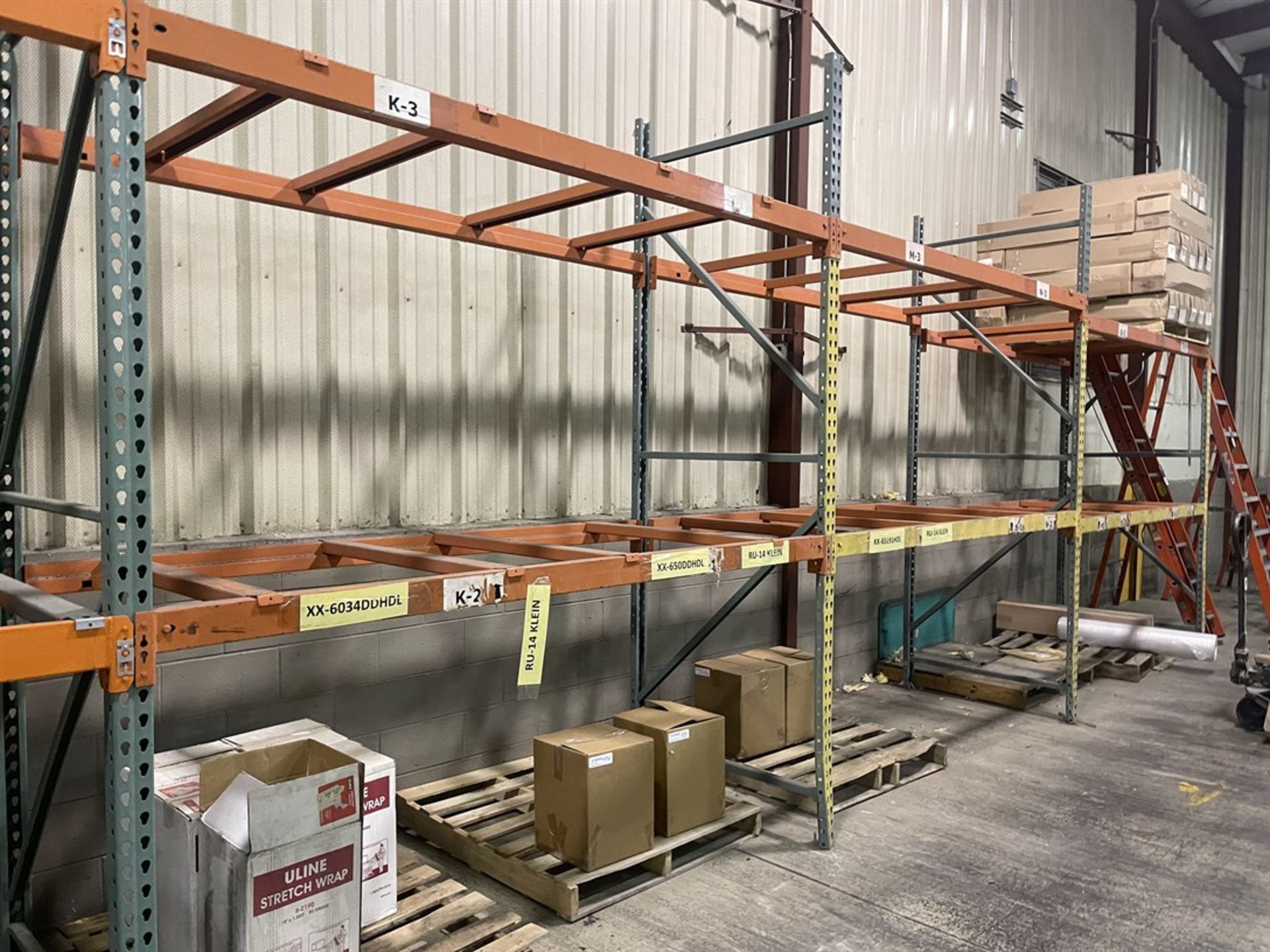 Lot of (8) Sections of Pallet Racking, (6) 12' Uprights, (3) 10' Uprights, 8' Crossbeams, 42" Deep - Image 3 of 3