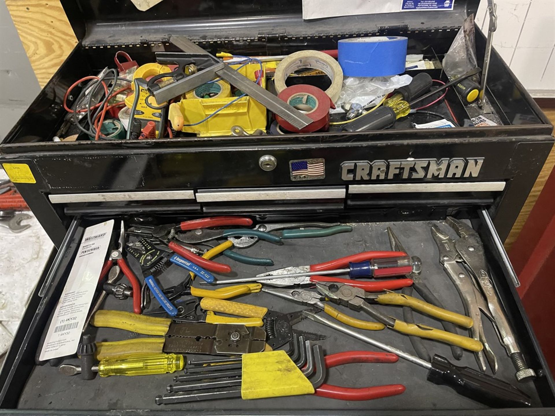 Craftsman Rolling Tool Chest w/ Contents Including Assorted Hand Tools - Image 6 of 9