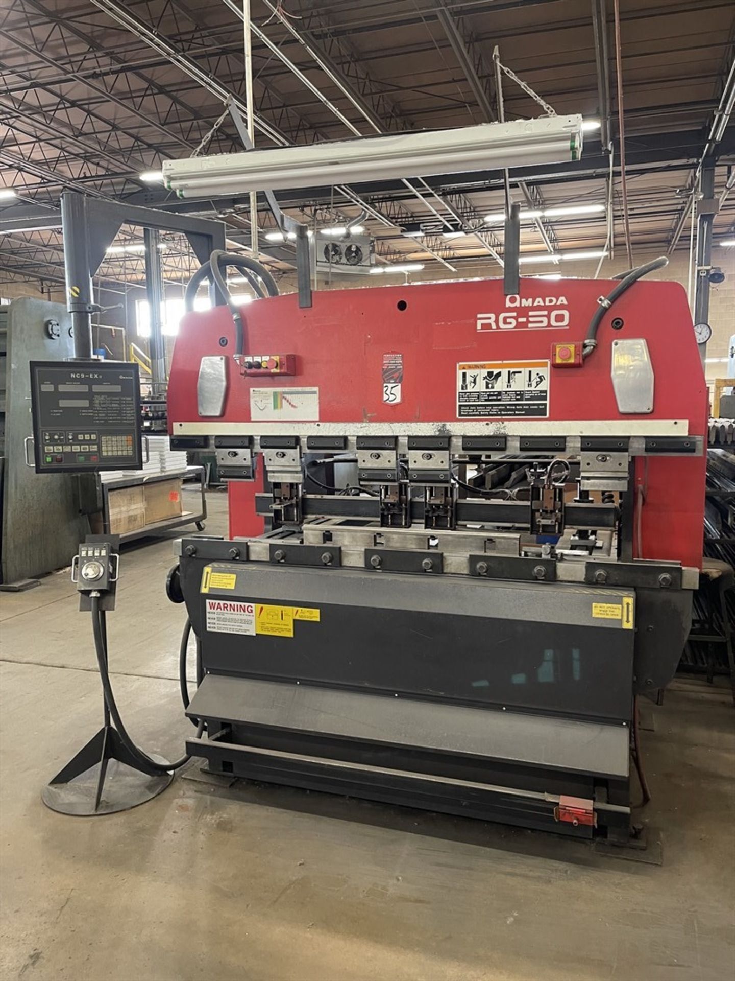 AMADA RG-50 Hydraulic Press Brake, s/n 509931, 55 Ton Capacity, 78.8” Bed Length, 82.1” Max - Image 2 of 9