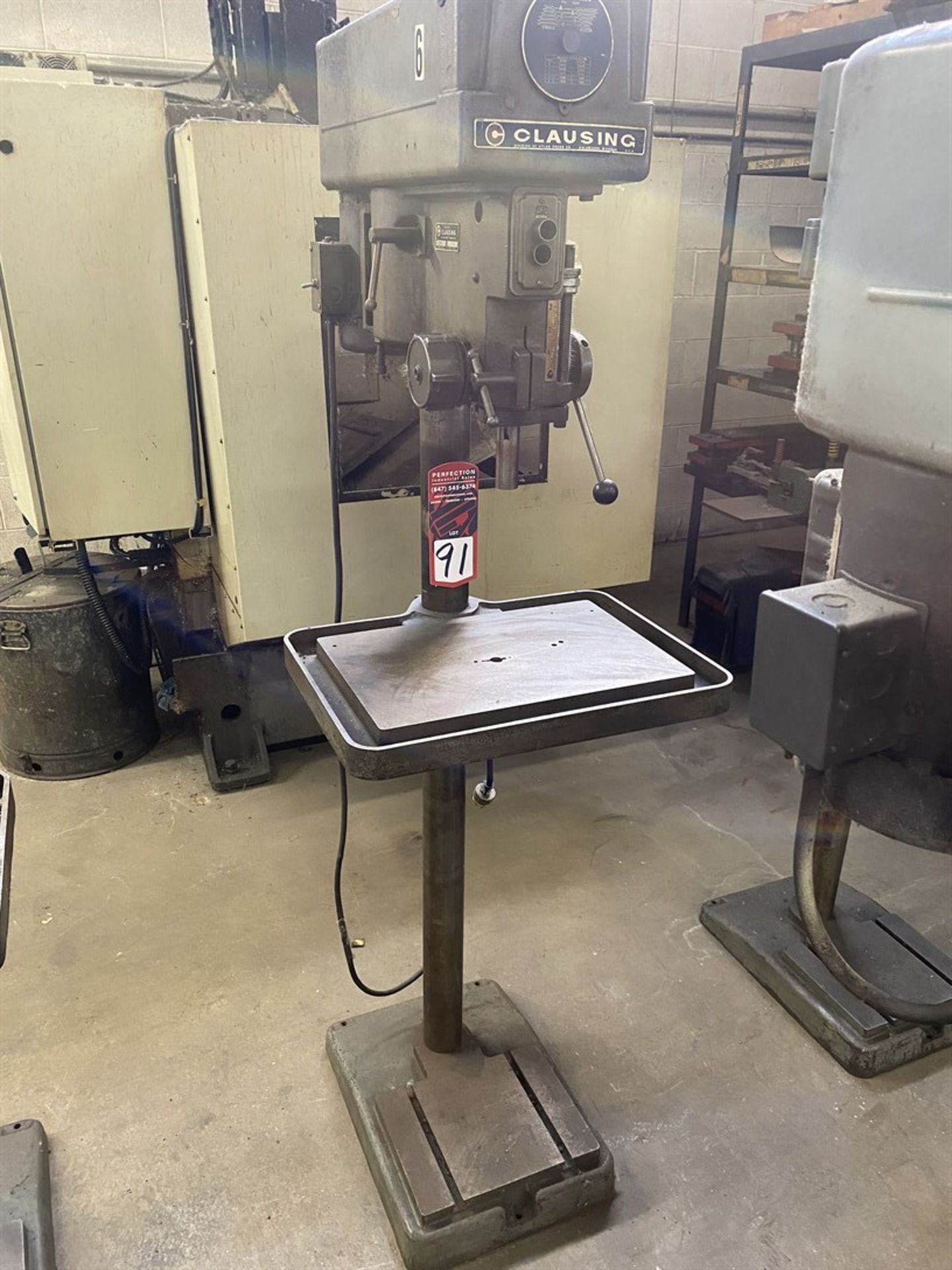 CLAUSING 1757 Drill Press, s/n 114803, 12” x 18” Table, 7.5” Throat, 260-5400 RPM - Image 2 of 3