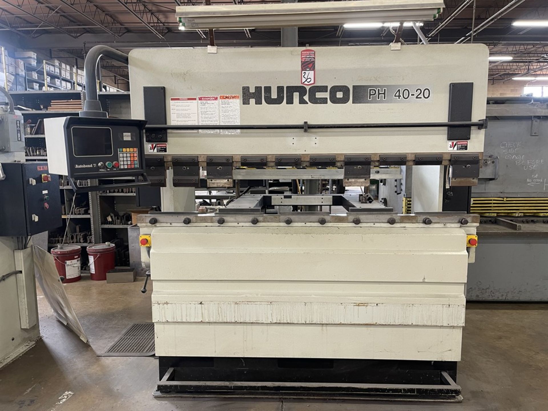 HURCO PH 40-20 Hydraulic Press Brake, s/n 5270, 44 Ton Capacity, 3.94” Stroke, 7.87” Throat Depth, - Image 2 of 6