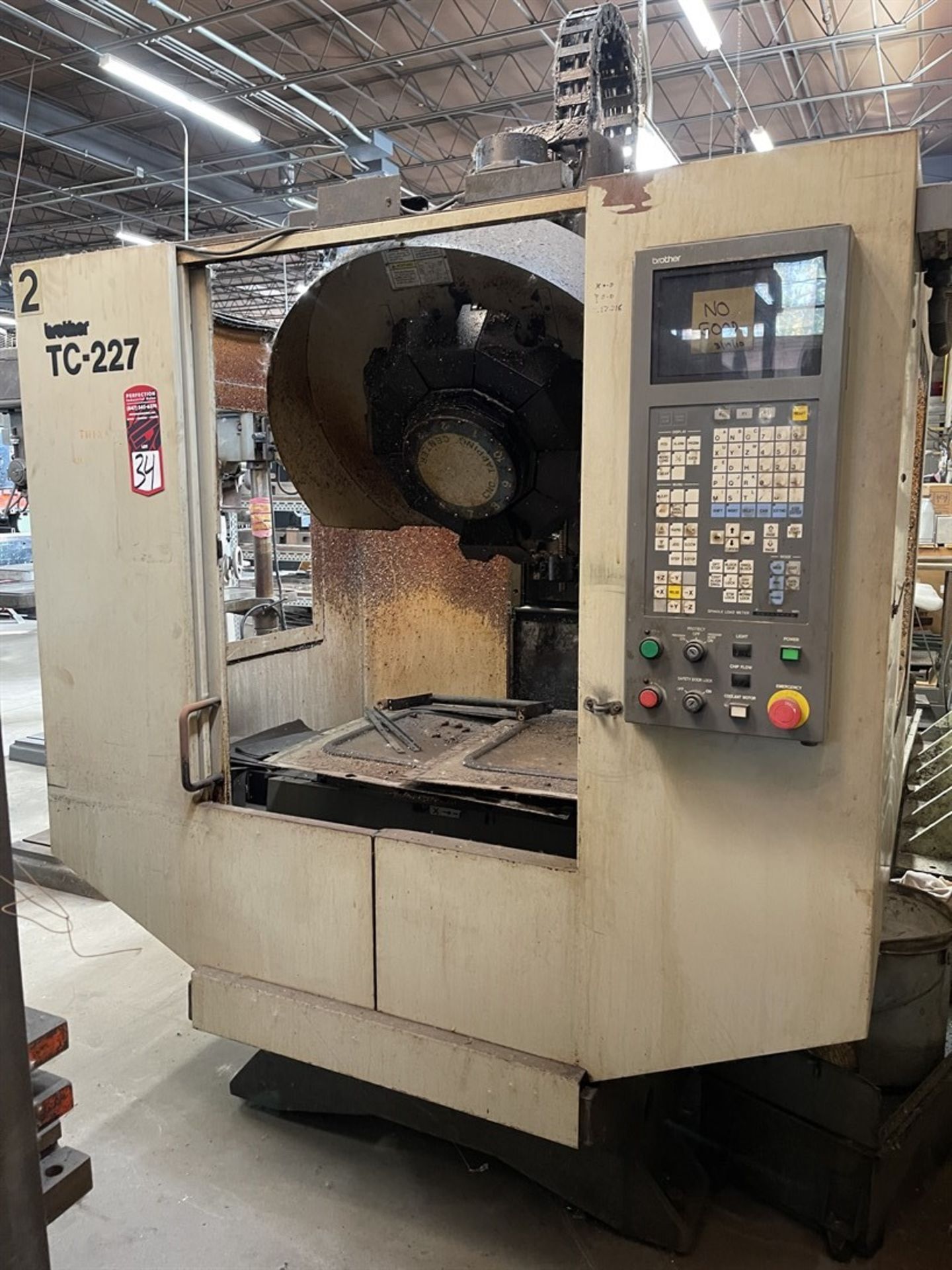 BROTHER TC-227 CNC Drilling & Tapping Center, s/n 112067, CNC-720 Control, 16.5” X, 11.8” Y, 9.8” Z,