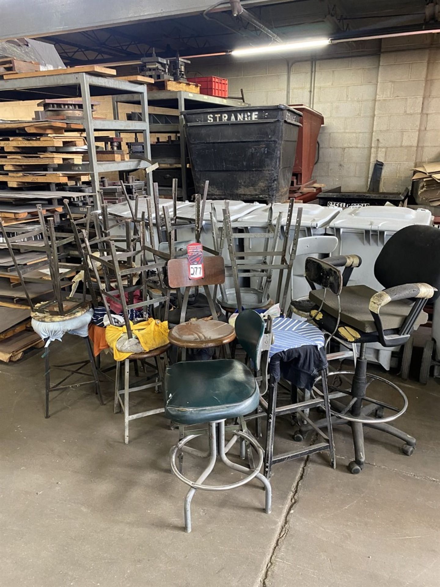 Lot of (17) Shop stools