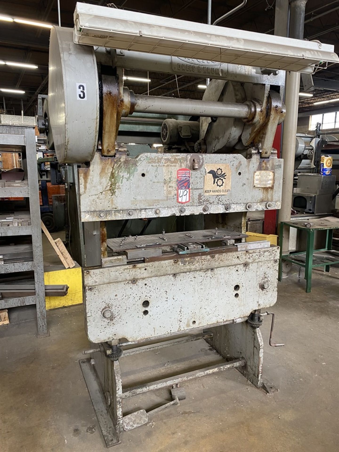 CHICAGO DRIES & KRUMP Press Brake, s/n na, Approx. 15 Ton Capacity, 50” Bed Length, 37” Between