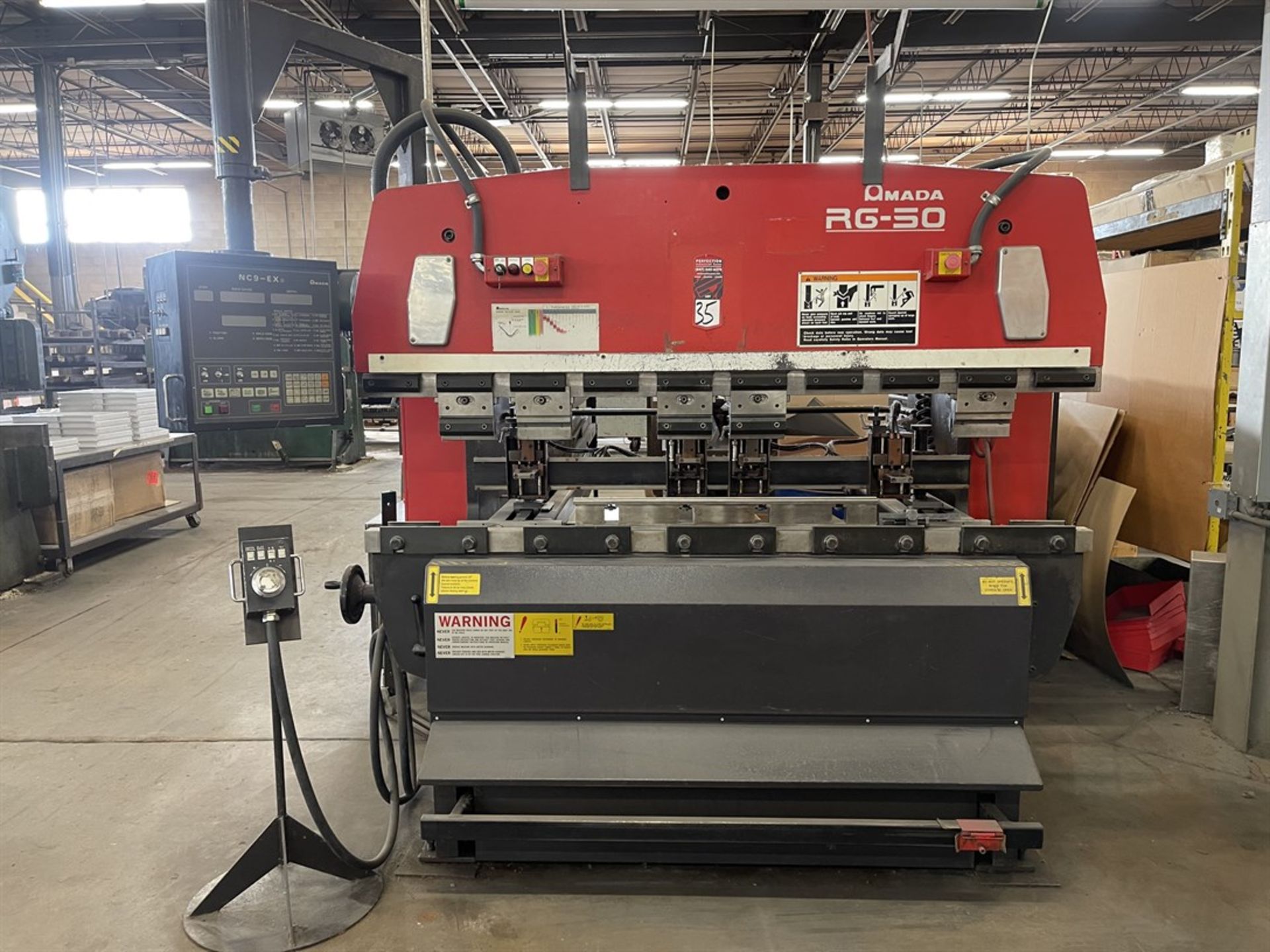 AMADA RG-50 Hydraulic Press Brake, s/n 509931, 55 Ton Capacity, 78.8” Bed Length, 82.1” Max