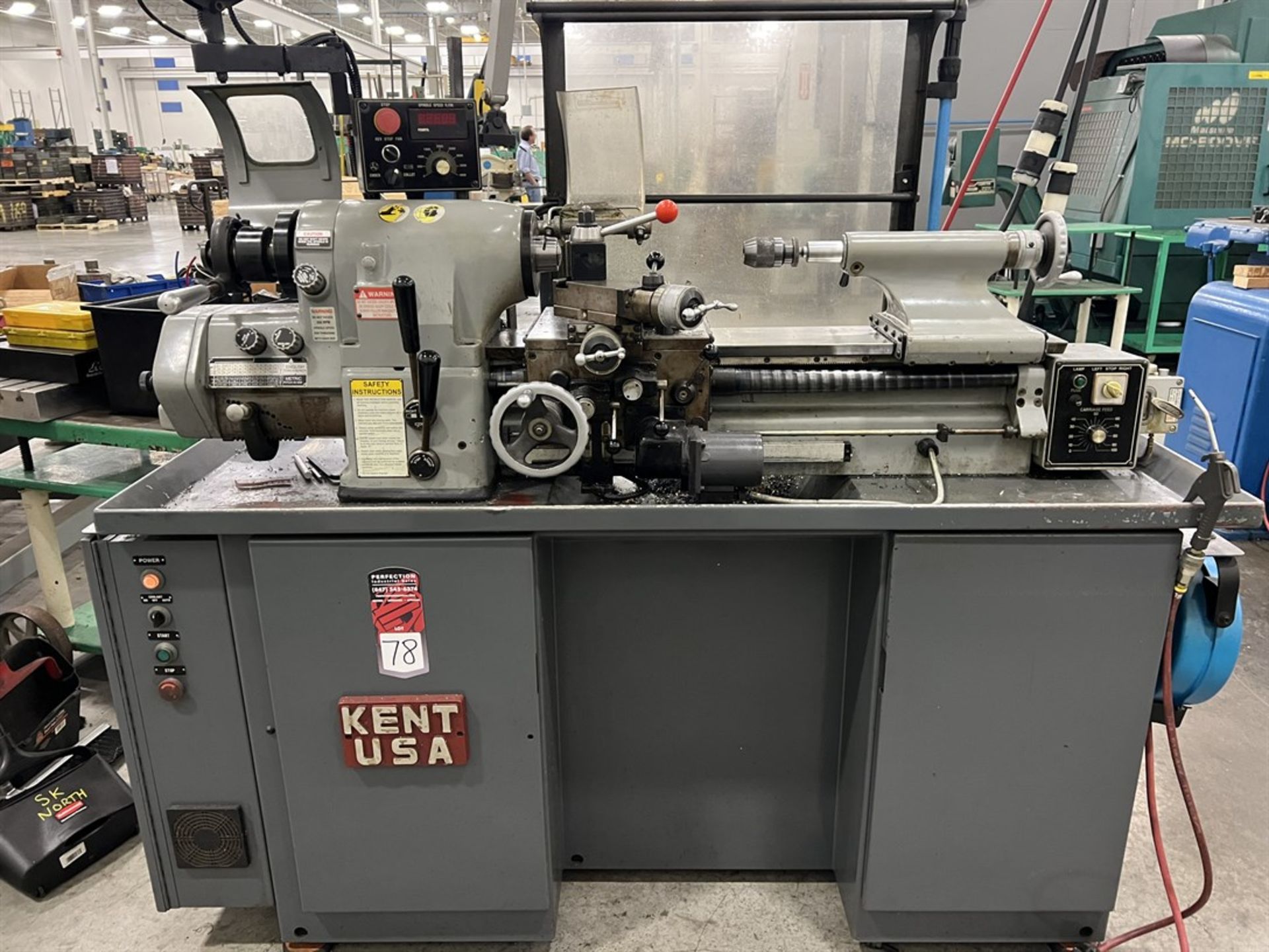 KENT CTL-618EVS Precision Lathe, s/n 99071010, 11” Swing, 18” Between Centers, 5C Collet Nose, Quick - Image 2 of 11