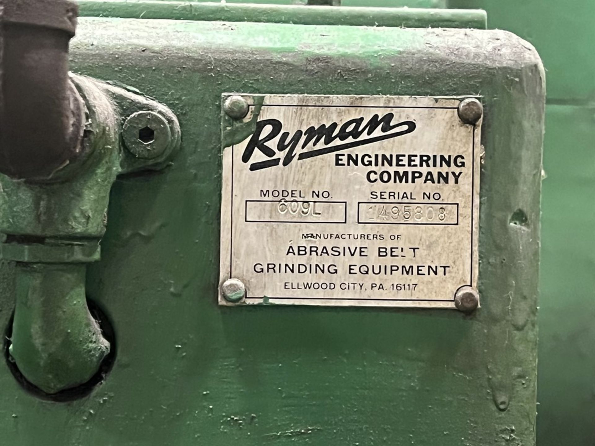 RYMAN 609L Rotary Work Holding Edge & Face Sander, s/n 1495808 - Image 7 of 7