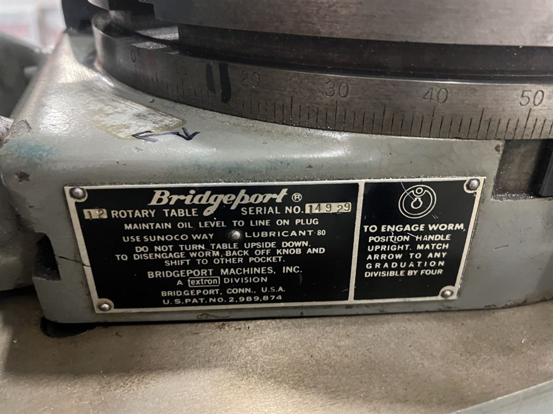 BRIDGEPORT 12" Rotary Table - Image 3 of 3