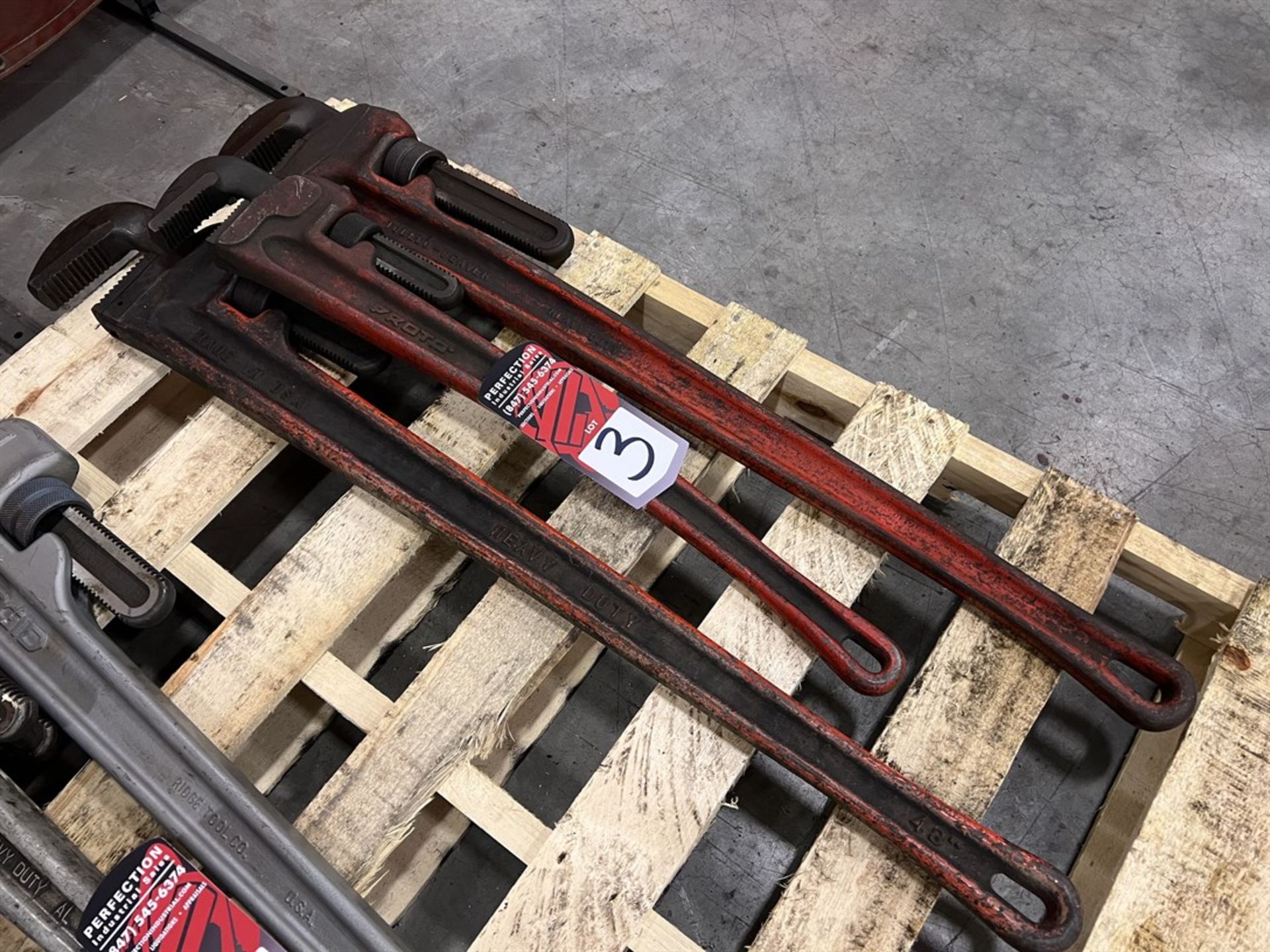 Lot of Pipe Vises up to 48"