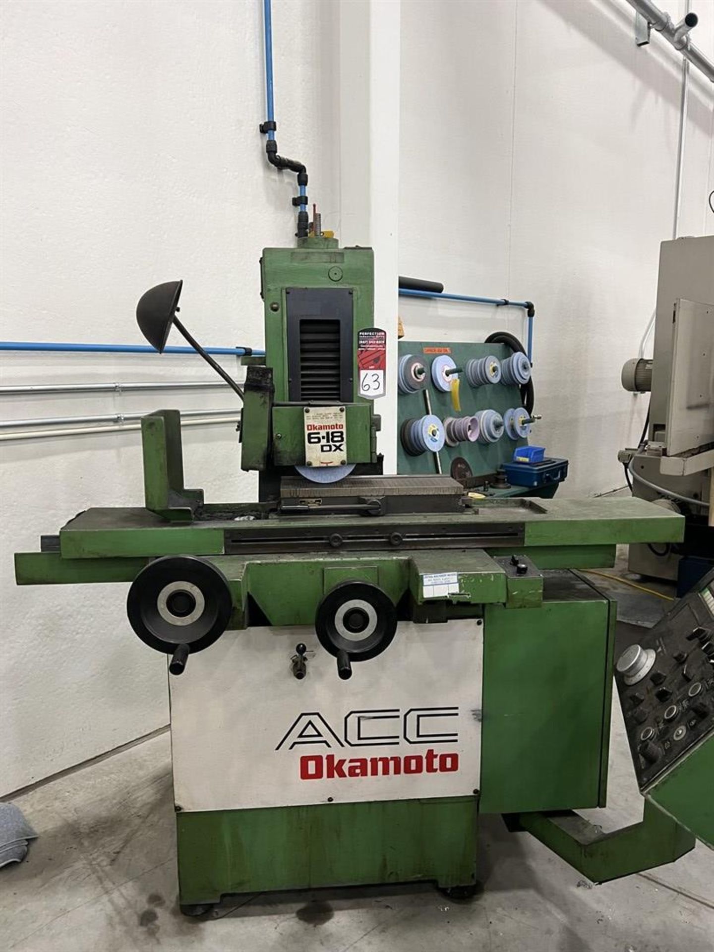 OKAMOTO ACC-618DX Surface Grinder, s/n 45114, w/ SERIES DX Incremental Downfeed, 18”x 6” Magnetic - Image 2 of 7