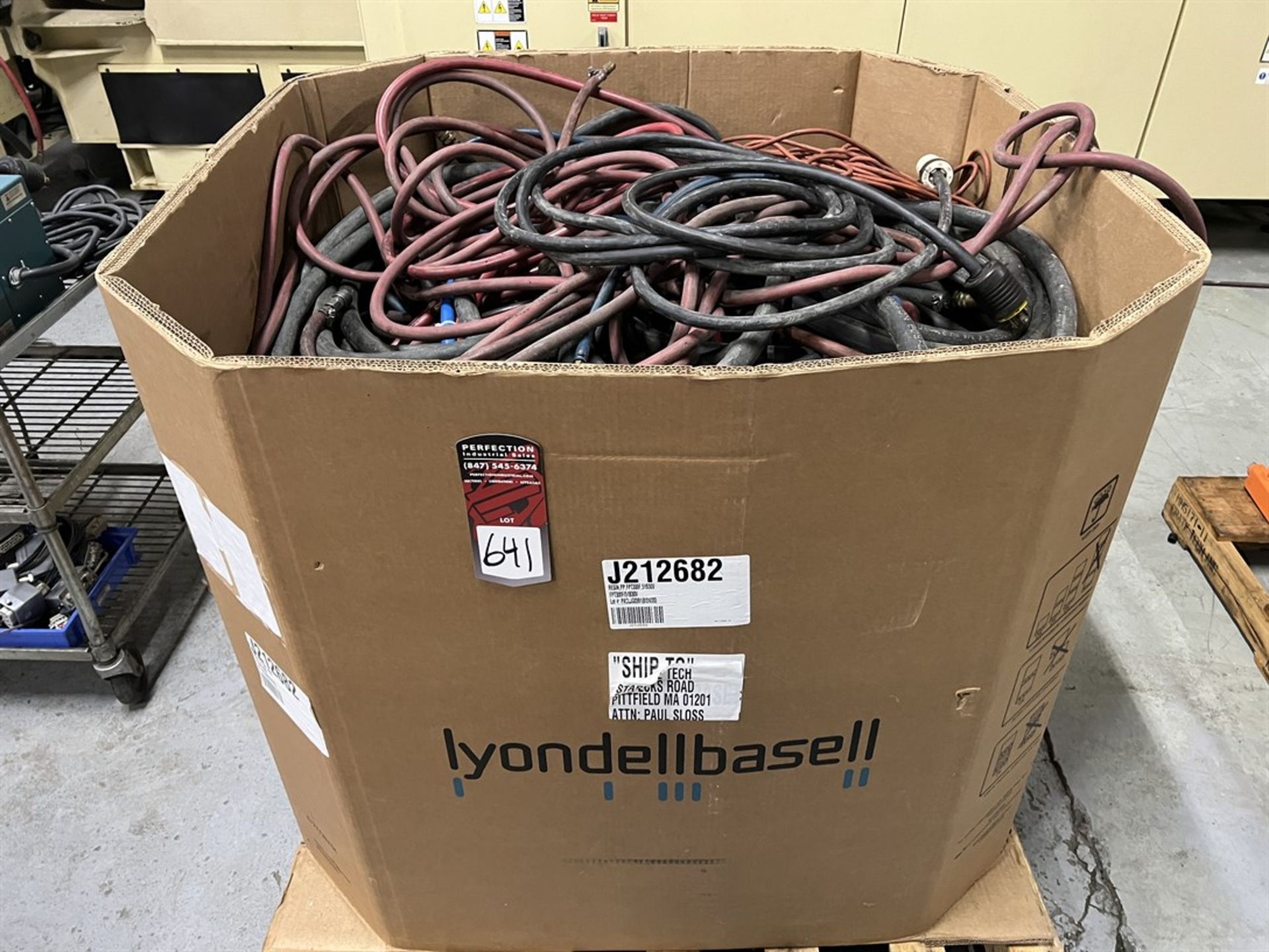 Gaylord of Assorted Air Hose and Power Cable