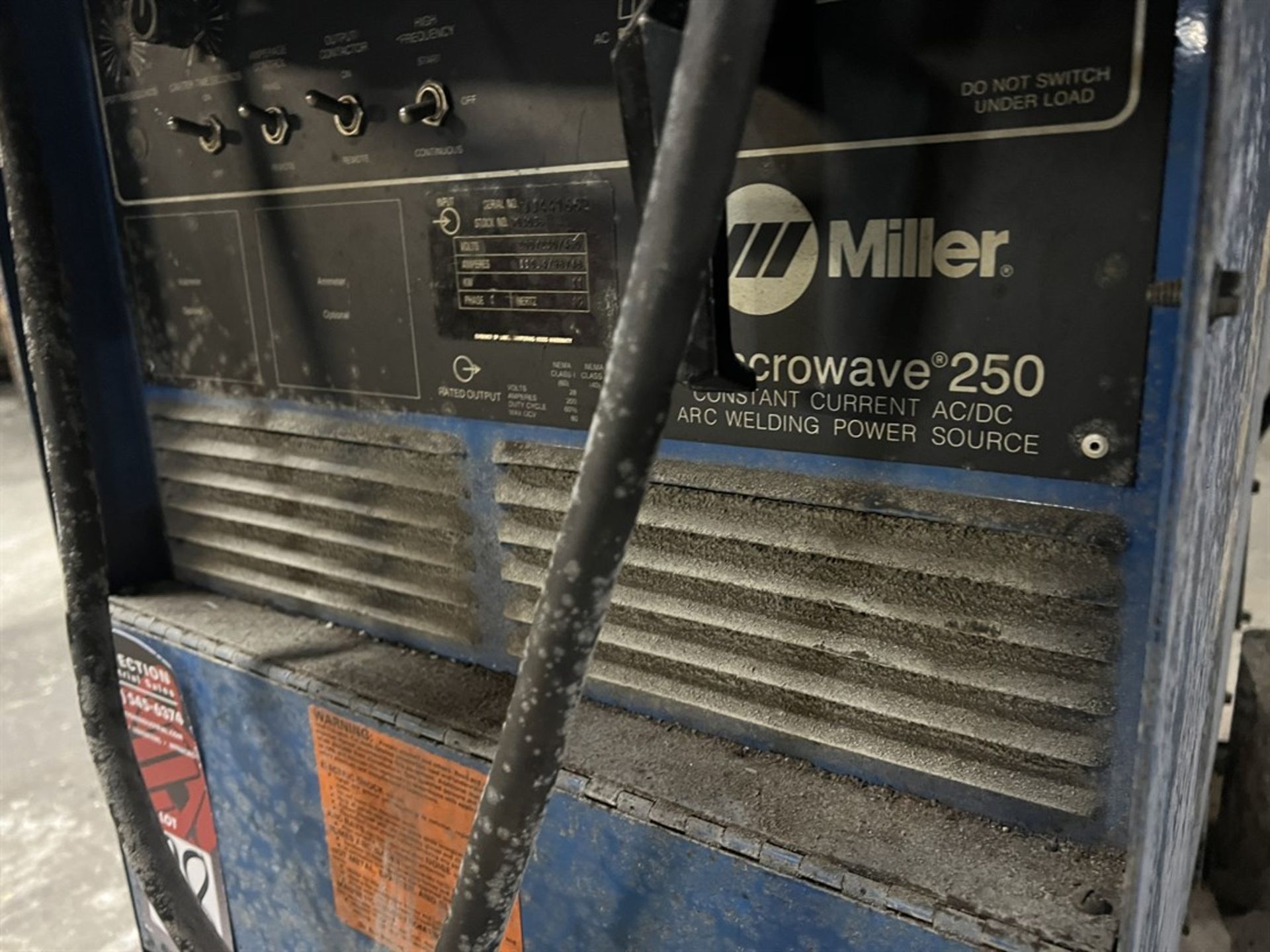 MILLER Syncrowave 250 Arc Welding Power Source, s/n JJ441662Welder BASMENT - Image 3 of 4