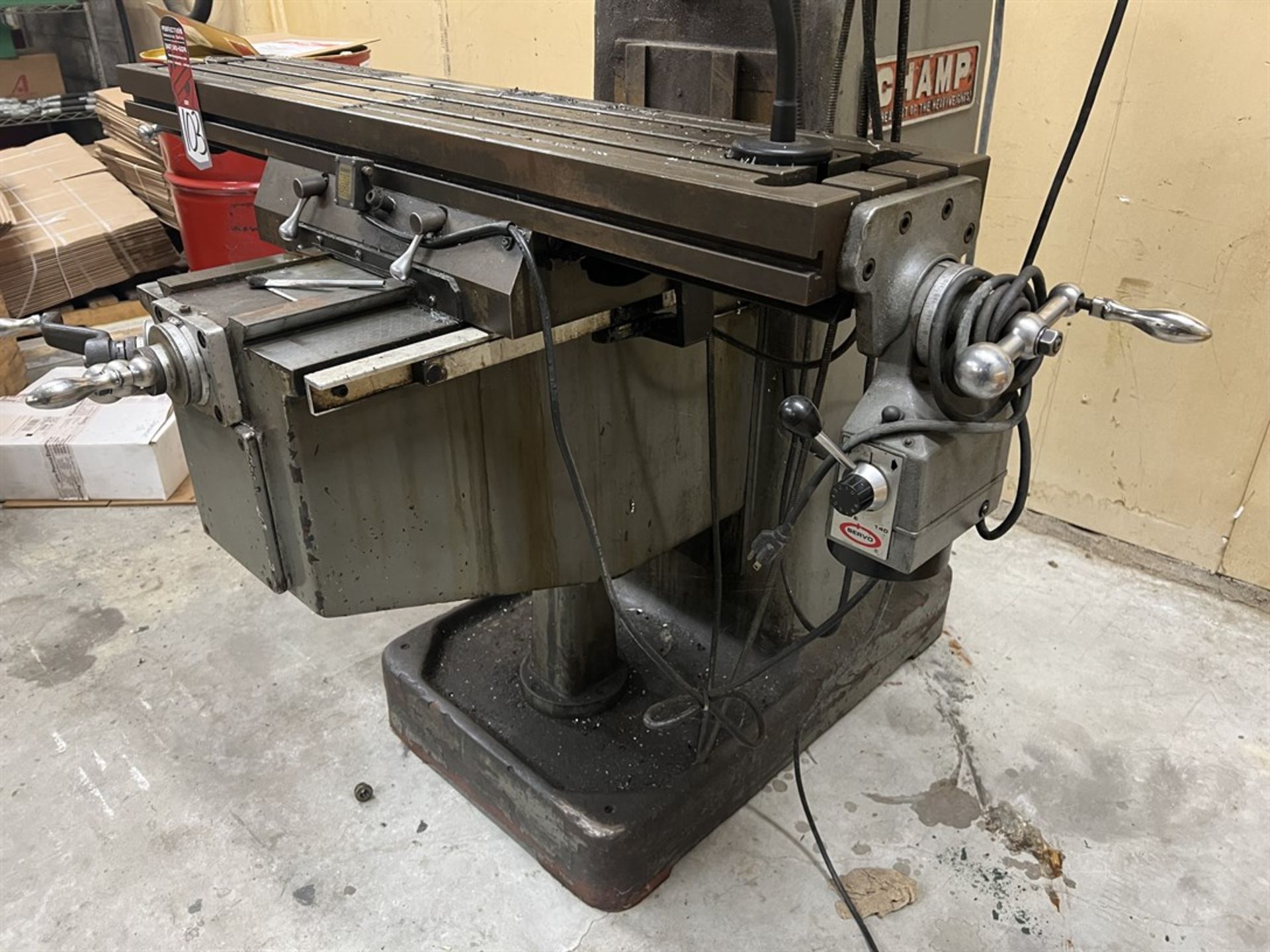 WEBB 3VH Milling Machine, s/n 3743, 10" x 50" Table, 3 HP, Acu-Rite III DRO - Image 3 of 7