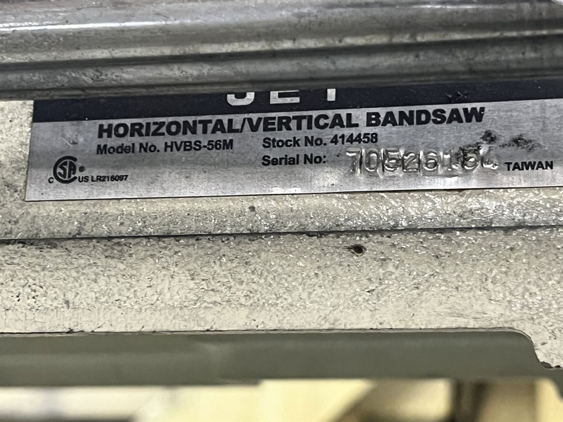 JET HVBS-56M Horizontal Bandsaw, s/n 70526154 - Image 5 of 5