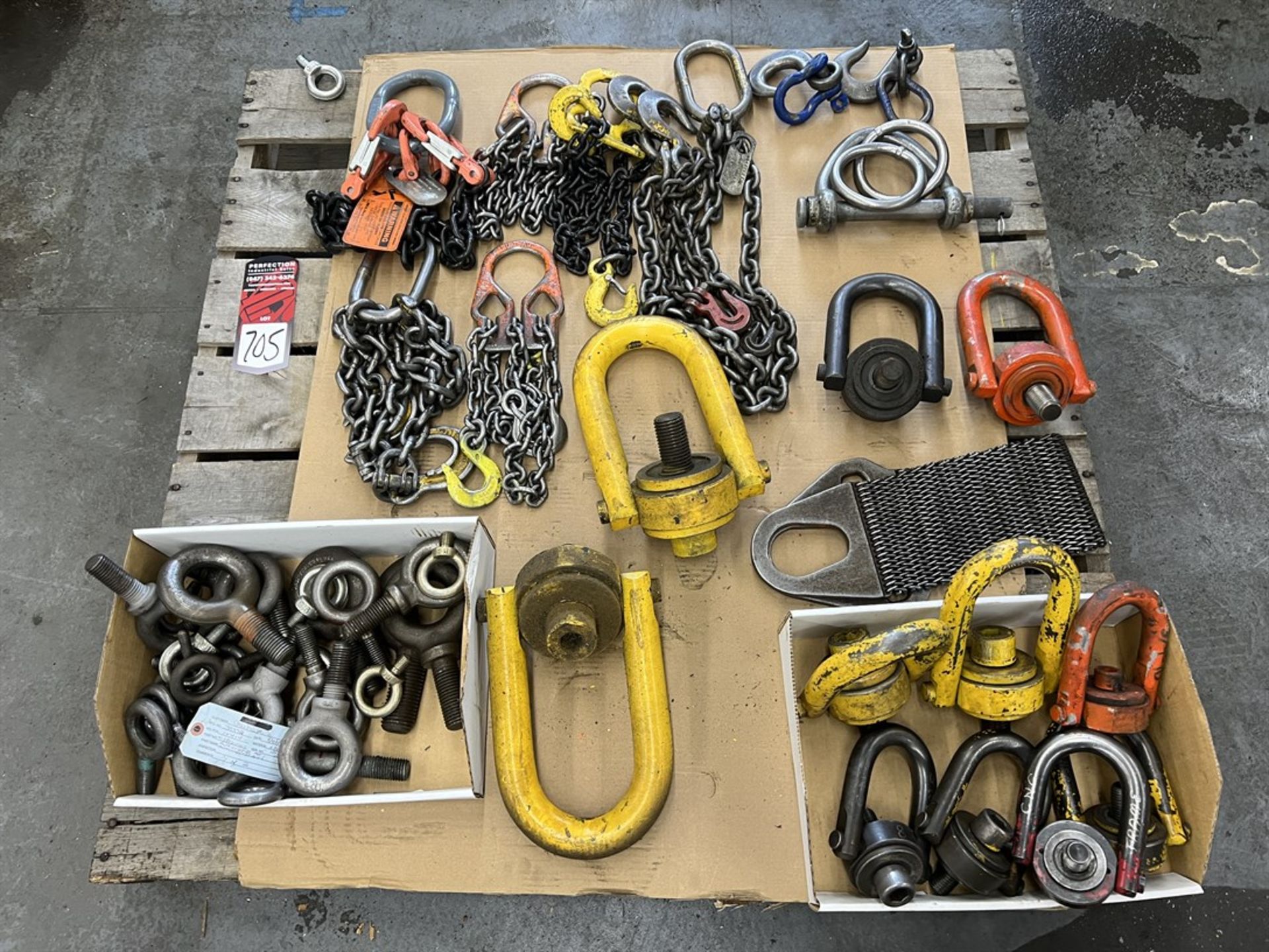 Pallet of Hoist Rings, Eye-Bolts and Lifting Chain