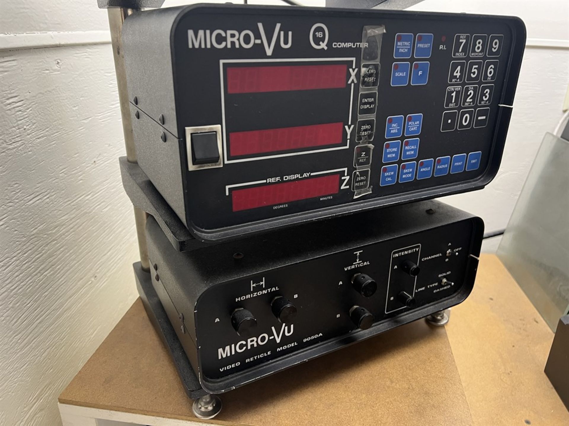 MICRO VU 14”x 14” Video Measuring Machine, s/n na, Mod 9050A Video Reticle, 3 Axis DRO - Image 7 of 9