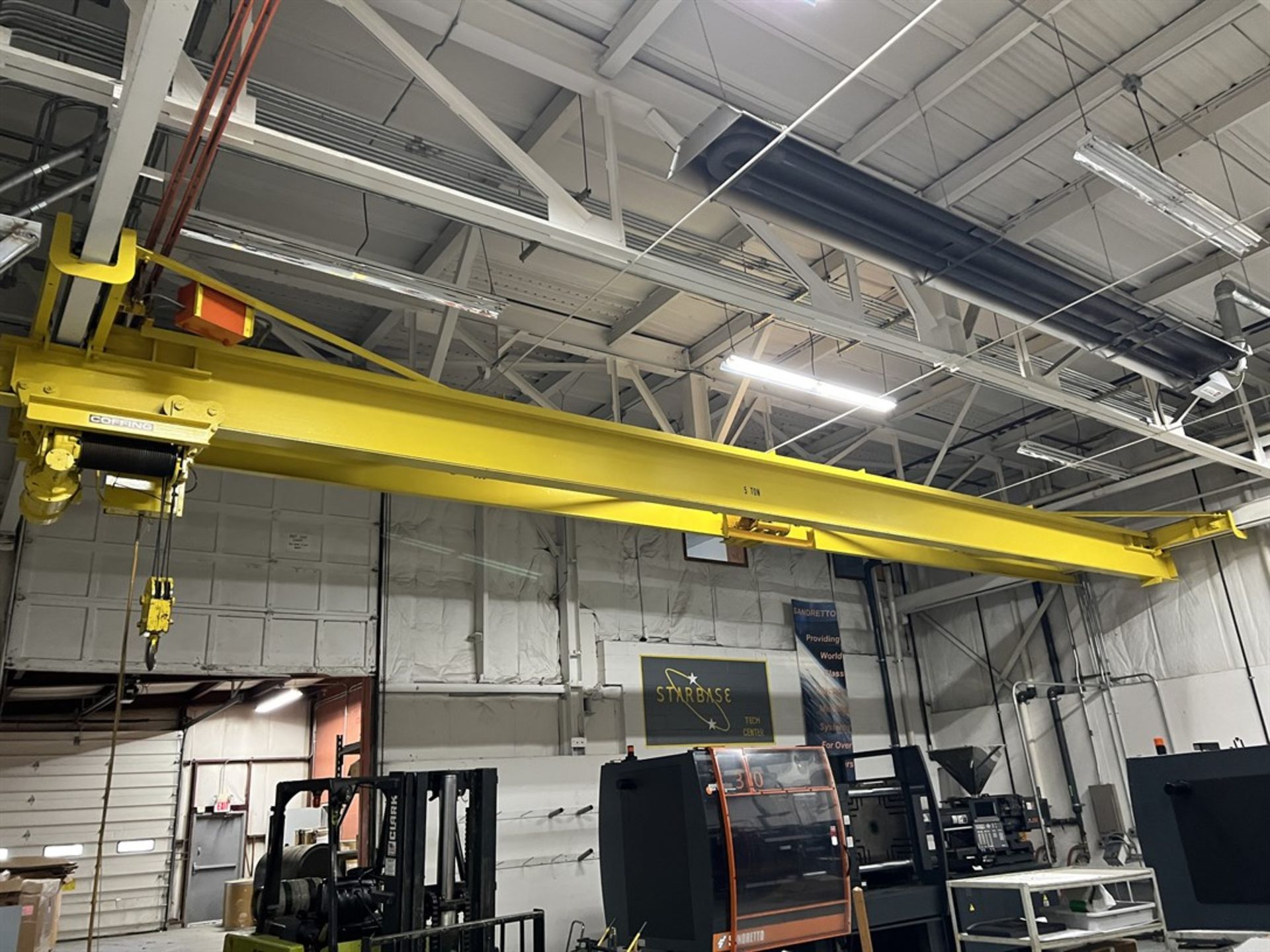 CUSTOM 5 Ton x 50’ Double Girder Bridge Crane w/ Coffing Electric Hoist, Pendant Control