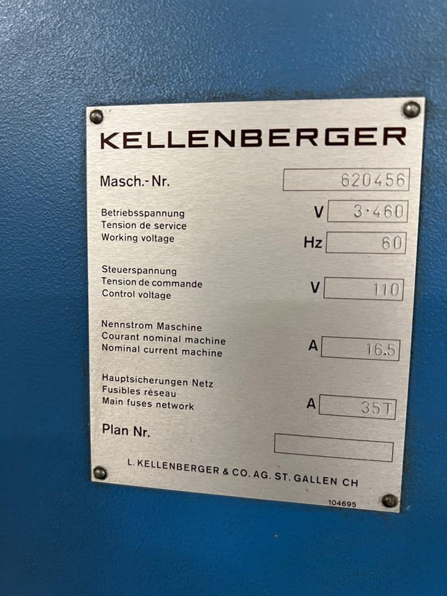 KELLENBERGER UR 125X600 CNC Universal Cylindrical Grinder, s/n 620456, w/ KELCO 70 Control - Image 10 of 10