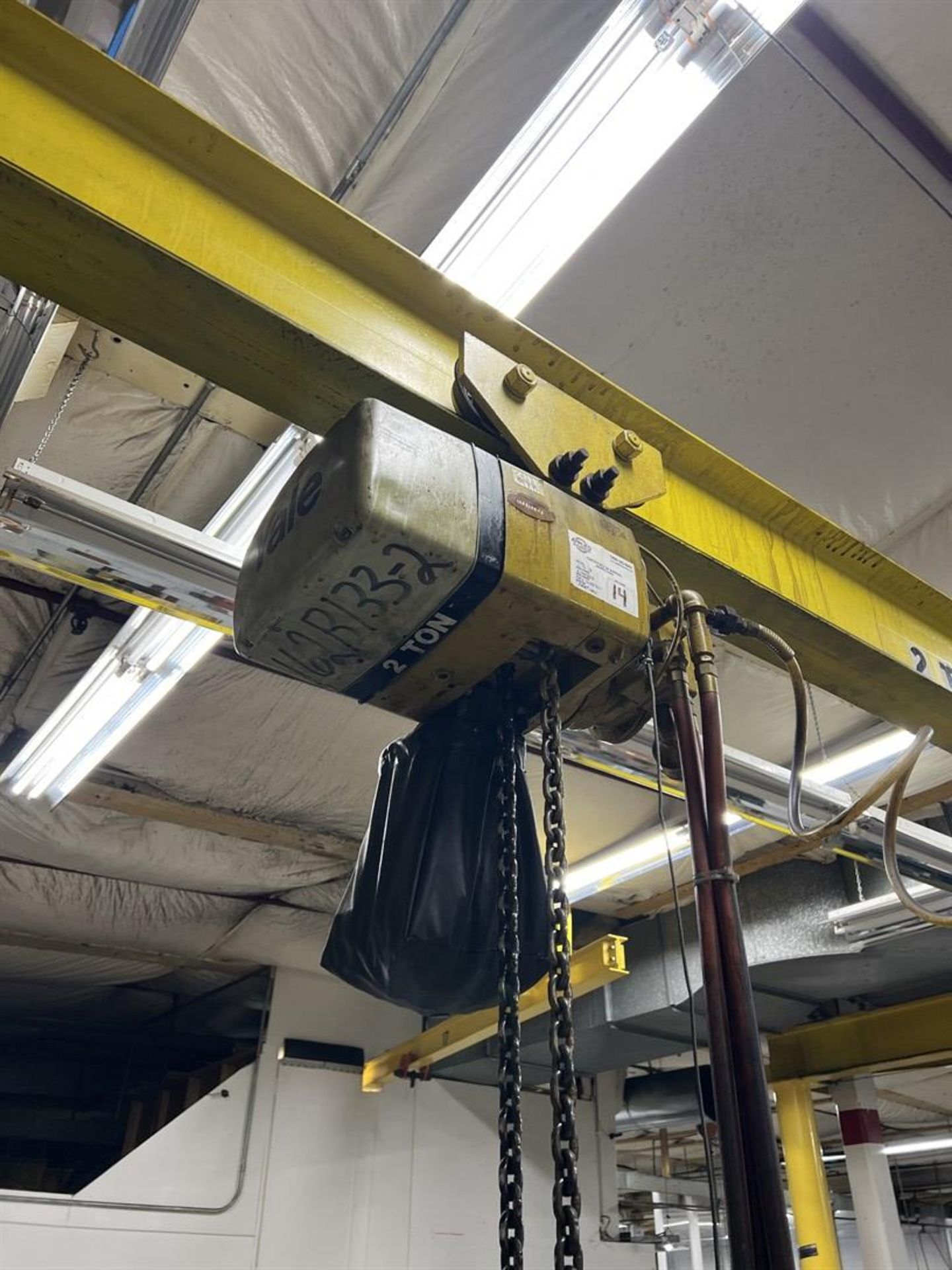 Free Standing Bridge Crane System, w/ (2) 2-Ton Bridges, (1) Electrolift Electric Hoist w/ - Image 10 of 10